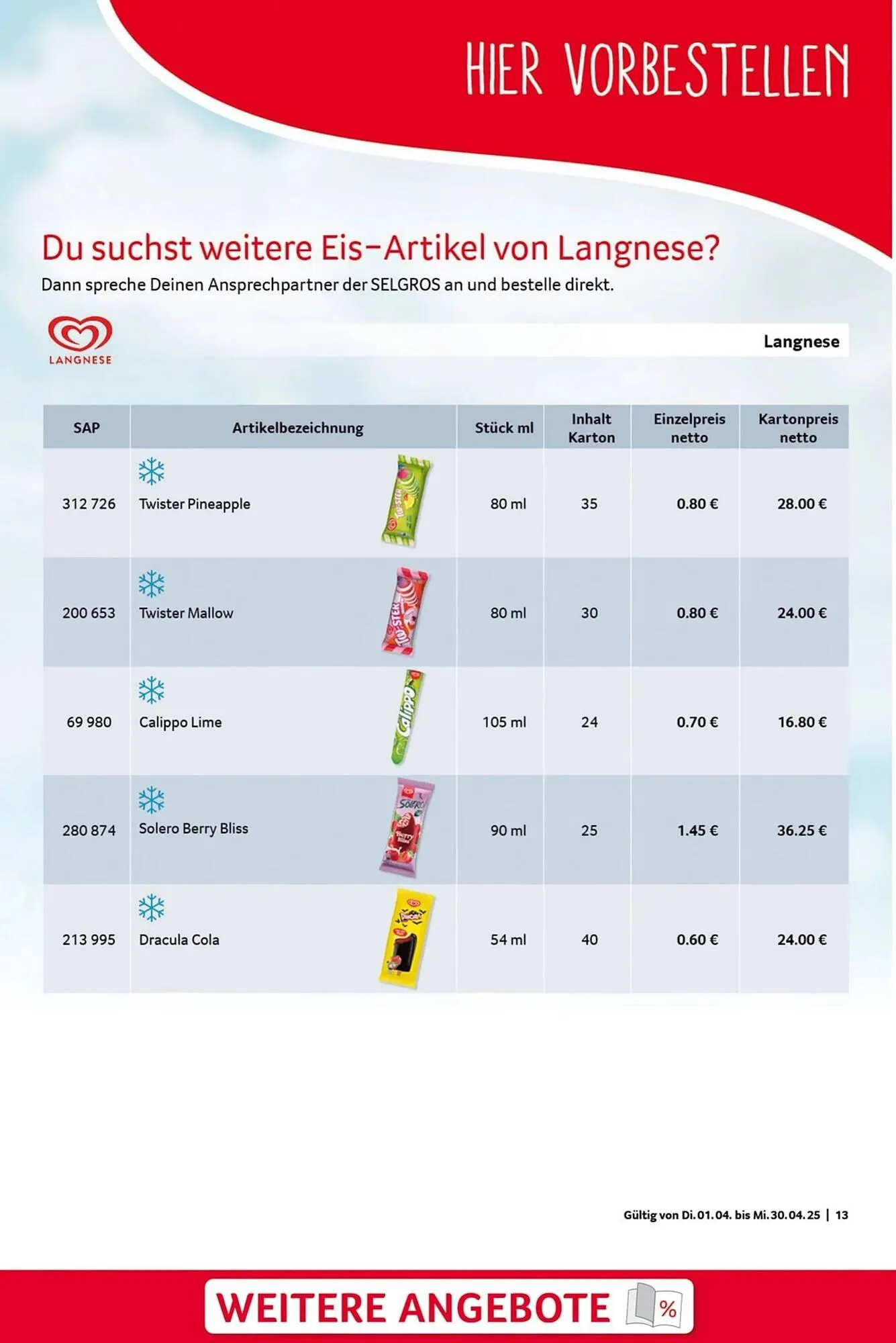 Selgros Prospekt von 1. April bis 30. April 2025 - Prospekt seite 13