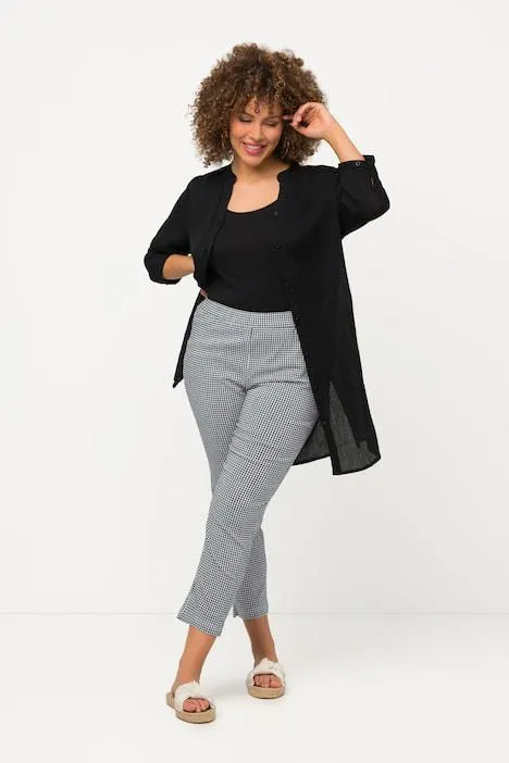 7/8-bengalin broek Sienna, vichyruit, zeer elastisch