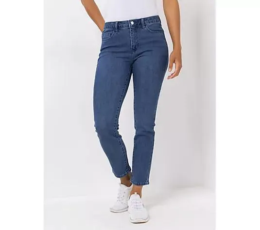 VIA MILANO Jeans, 1/1-Länge 5-Pocket-Style 28% REPREVE®Fasern schmales Bein
