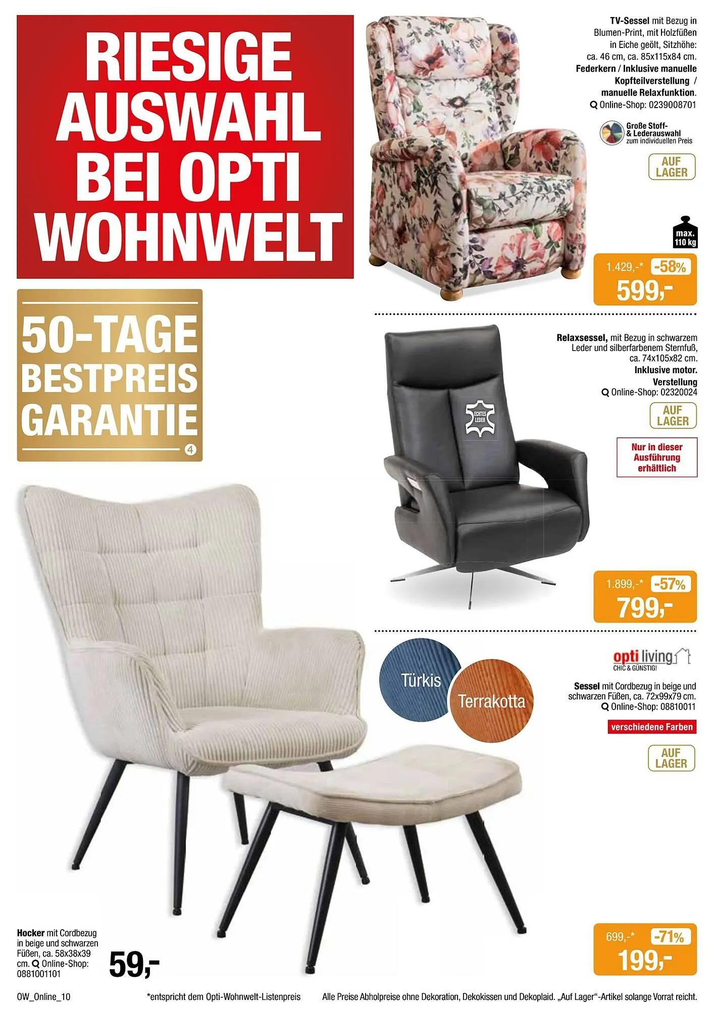 Opti Wohnwelt Prospekt von 13. April bis 24. April 2025 - Prospekt seite 10