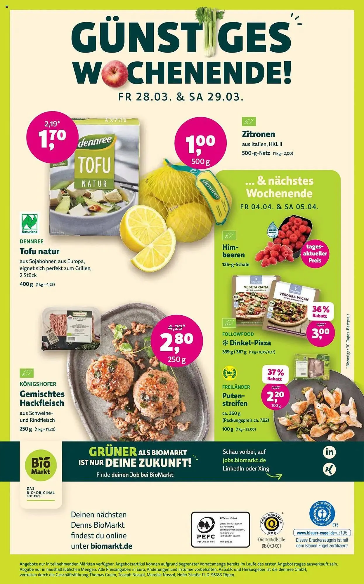 Biomarkt Prospekt von 26. März bis 8. April 2025 - Prospekt seite 14