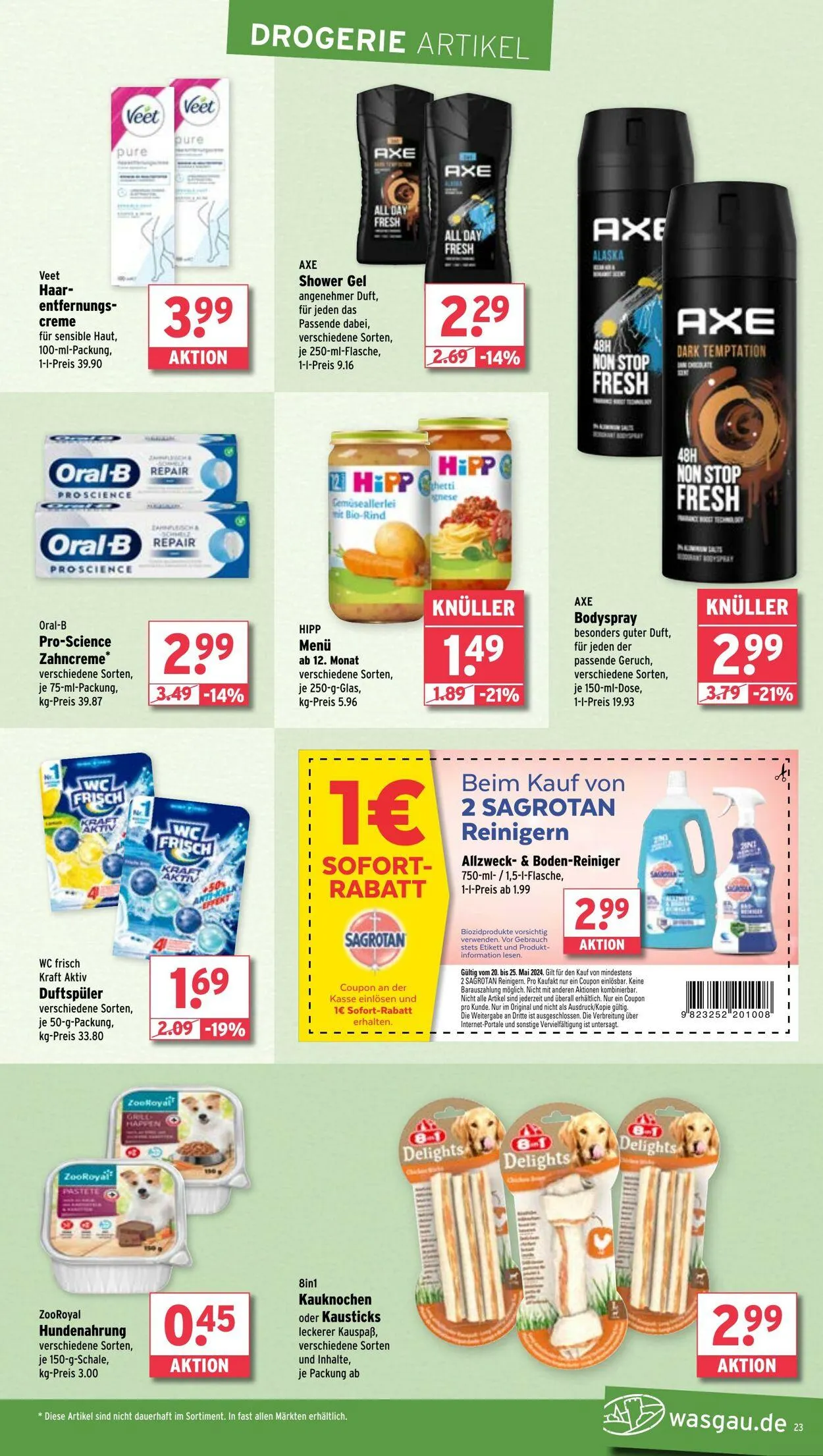 WASGAU Aktueller Prospekt von 20. April bis 4. Mai 2025 - Prospekt seite 23