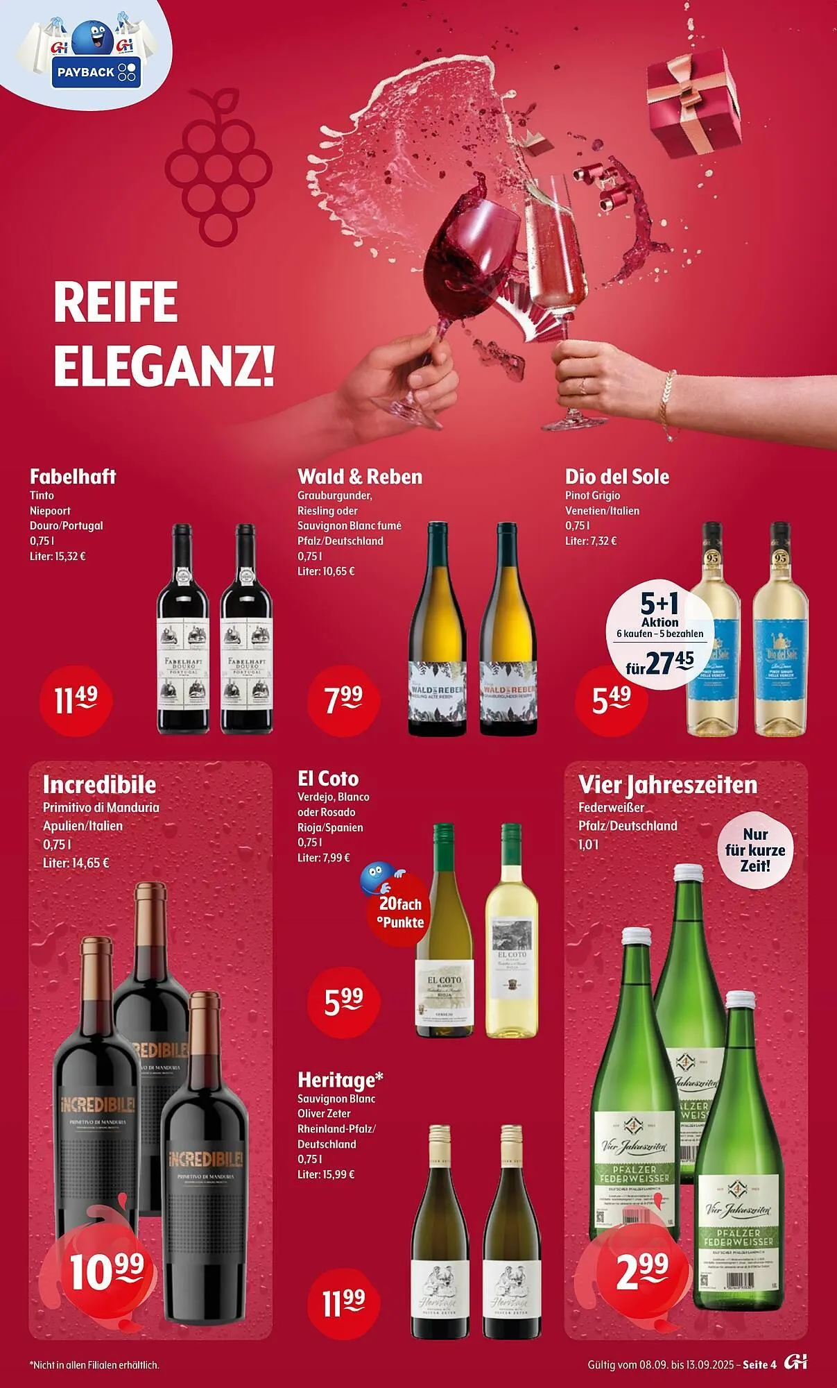 Getränke Hoffmann Prospekt von 8. September bis 13. September 2025 - Prospekt seite 4