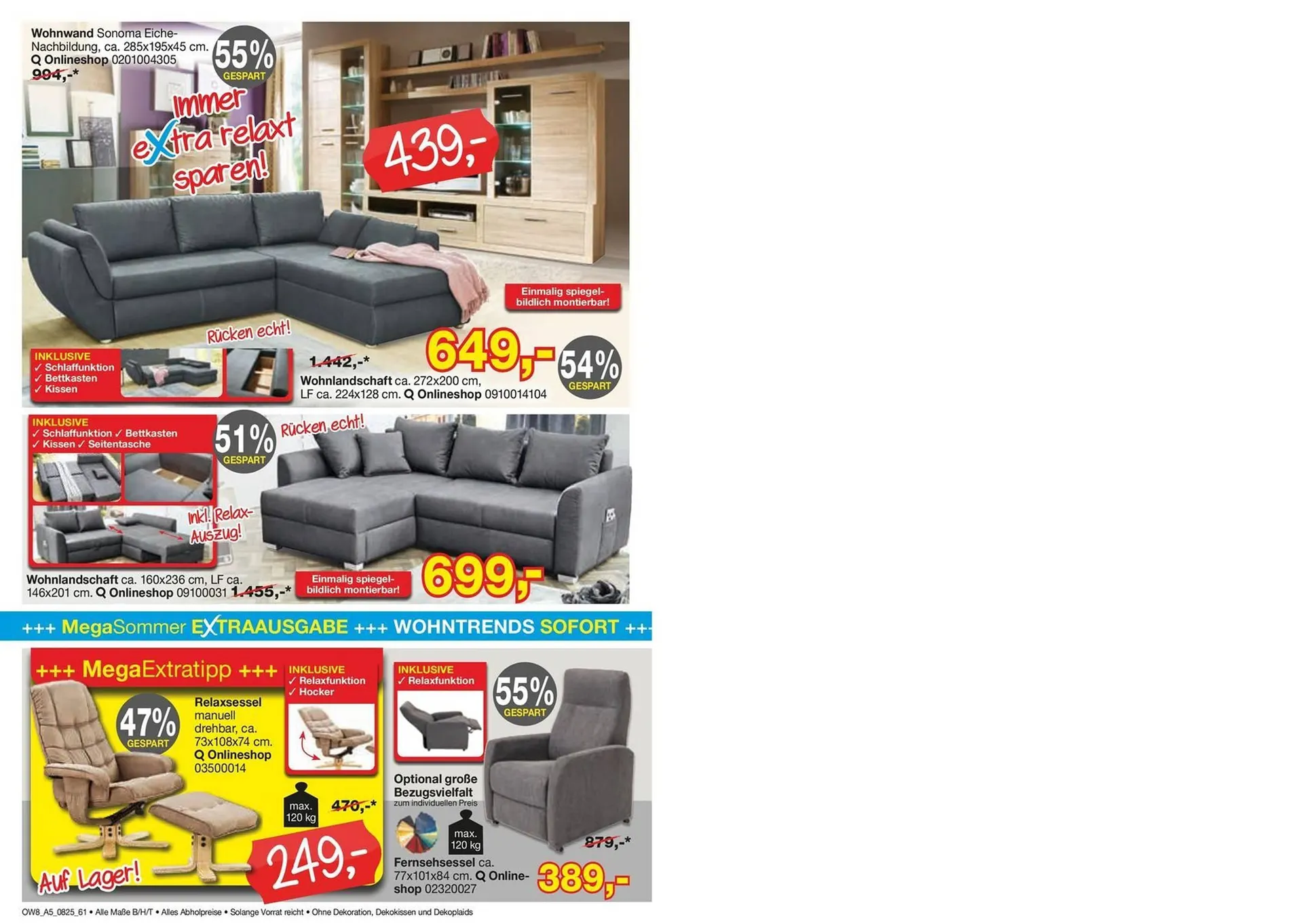 Opti Wohnwelt Prospekt von 25. Juli bis 23. August 2025 - Prospekt seite 51