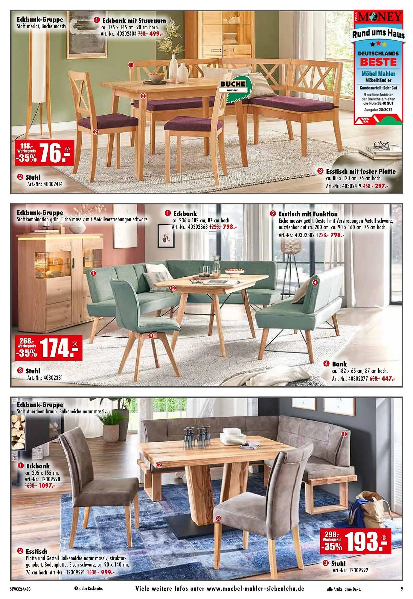 Möbel Mahler Katalog von 4. März bis 7. April 2026 - Prospekt seite 9