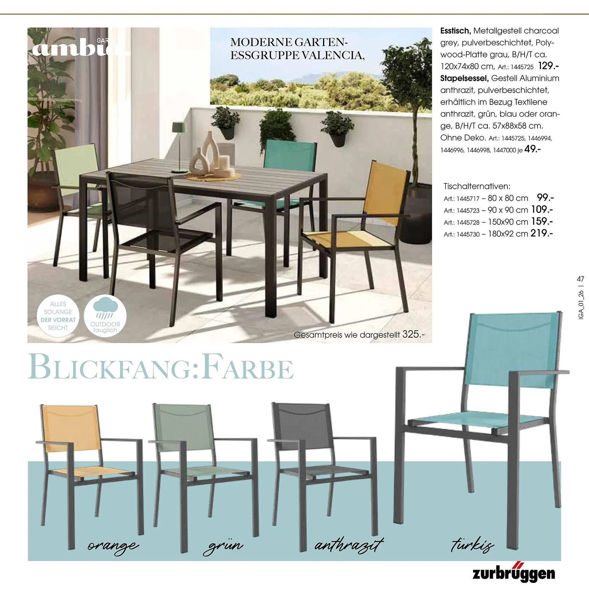 Zurbrüggen Prospekt von 17. März bis 31. August 2026 - Prospekt seite 47