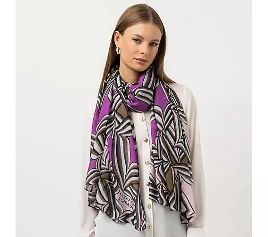 STEFFEN SCHRAUT Tuch Biarritz Geometrischer-Druck aus ECOVERO Viskose ca.100x190cm