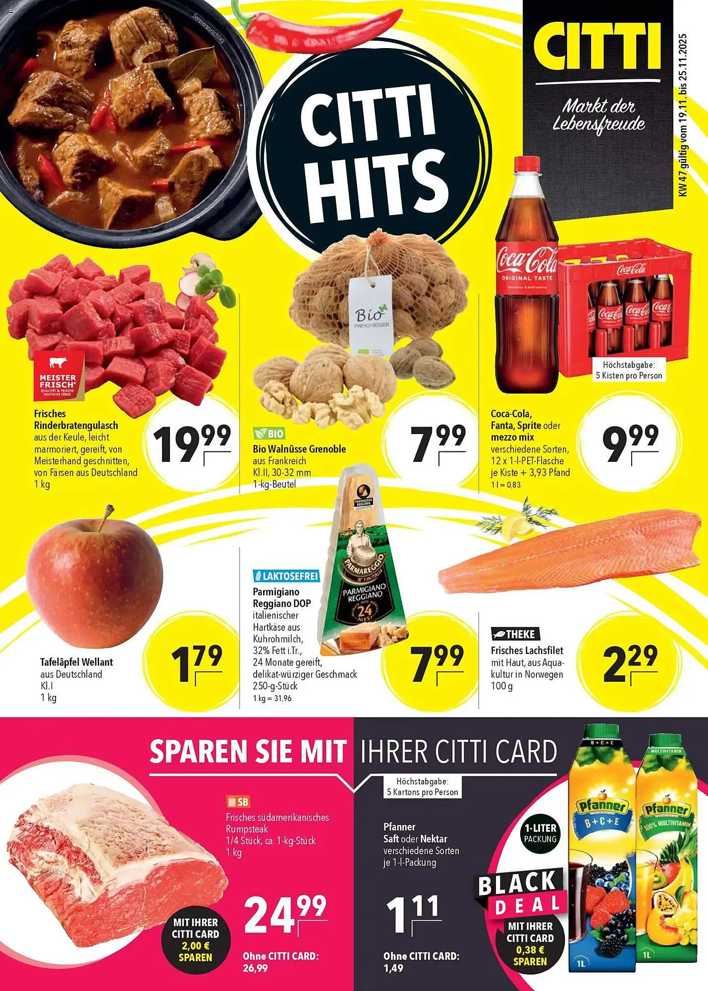 CITTI Markt Prospekt von 19. November bis 25. November 2025 - Prospekt seite 1