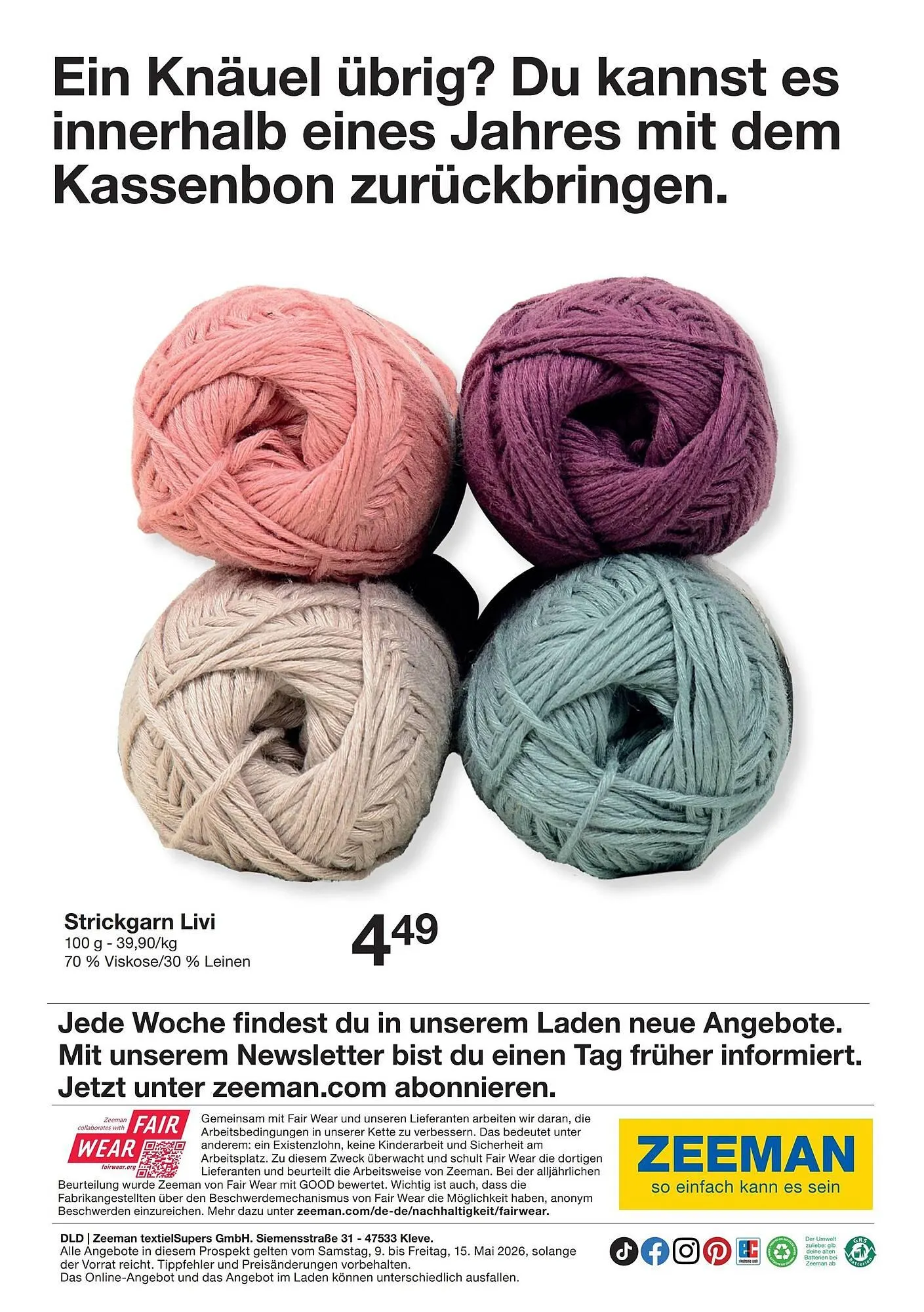Zeeman Prospekt von 9. Mai bis 16. Mai 2026 - Prospekt seite 13