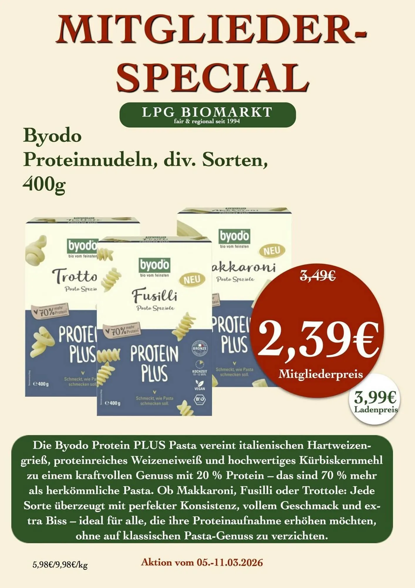 LPG Biomarkt Prospekt von 5. März bis 11. März 2026 - Prospekt seite 11