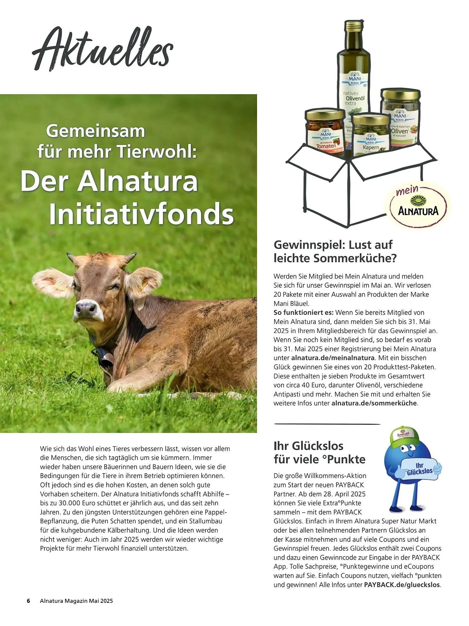 Alnatura Prospekt von 2. Mai bis 1. Juni 2025 - Prospekt seite 6