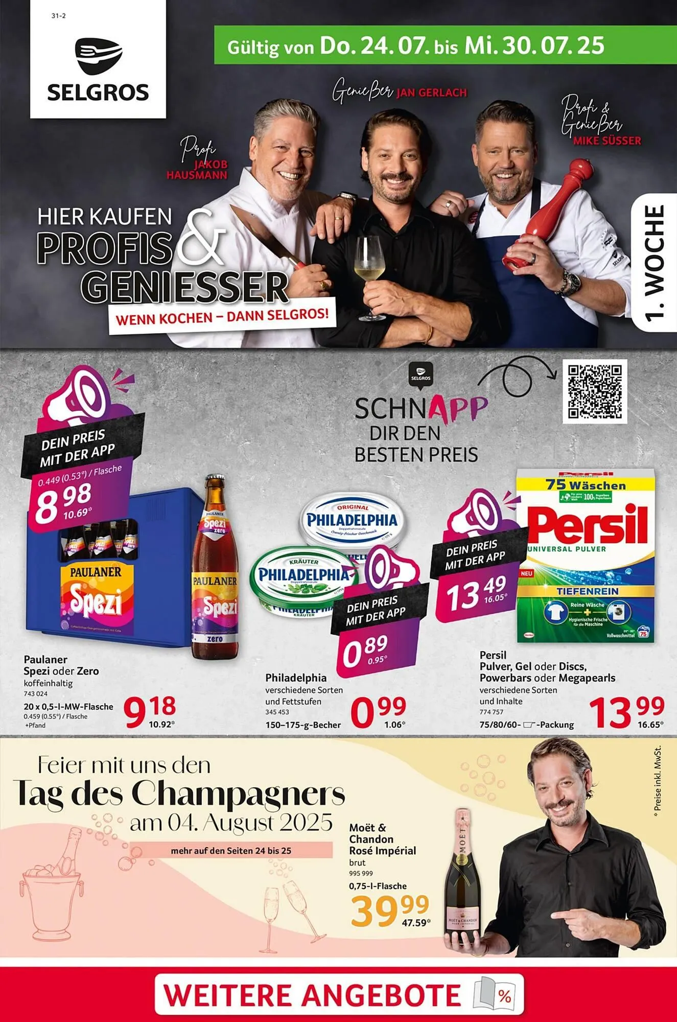 Selgros Prospekt von 24. Juli bis 31. Juli 2025 - Prospekt seite 1