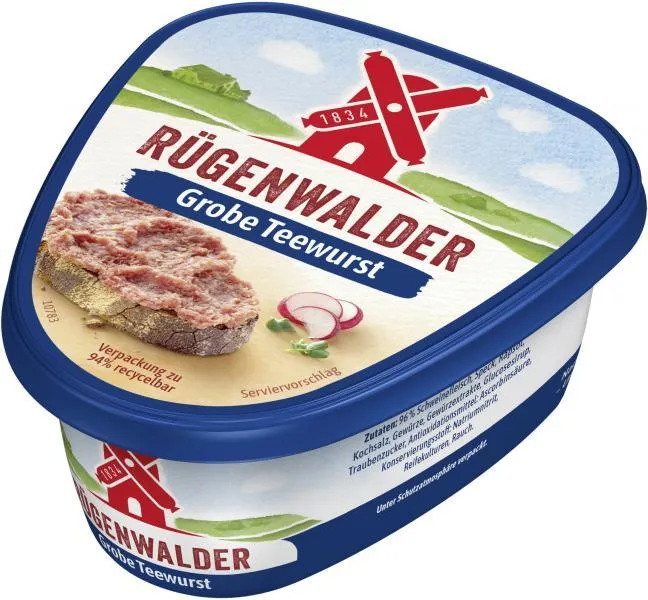 Rügenwalder Mühle Teewurst grob 125 g