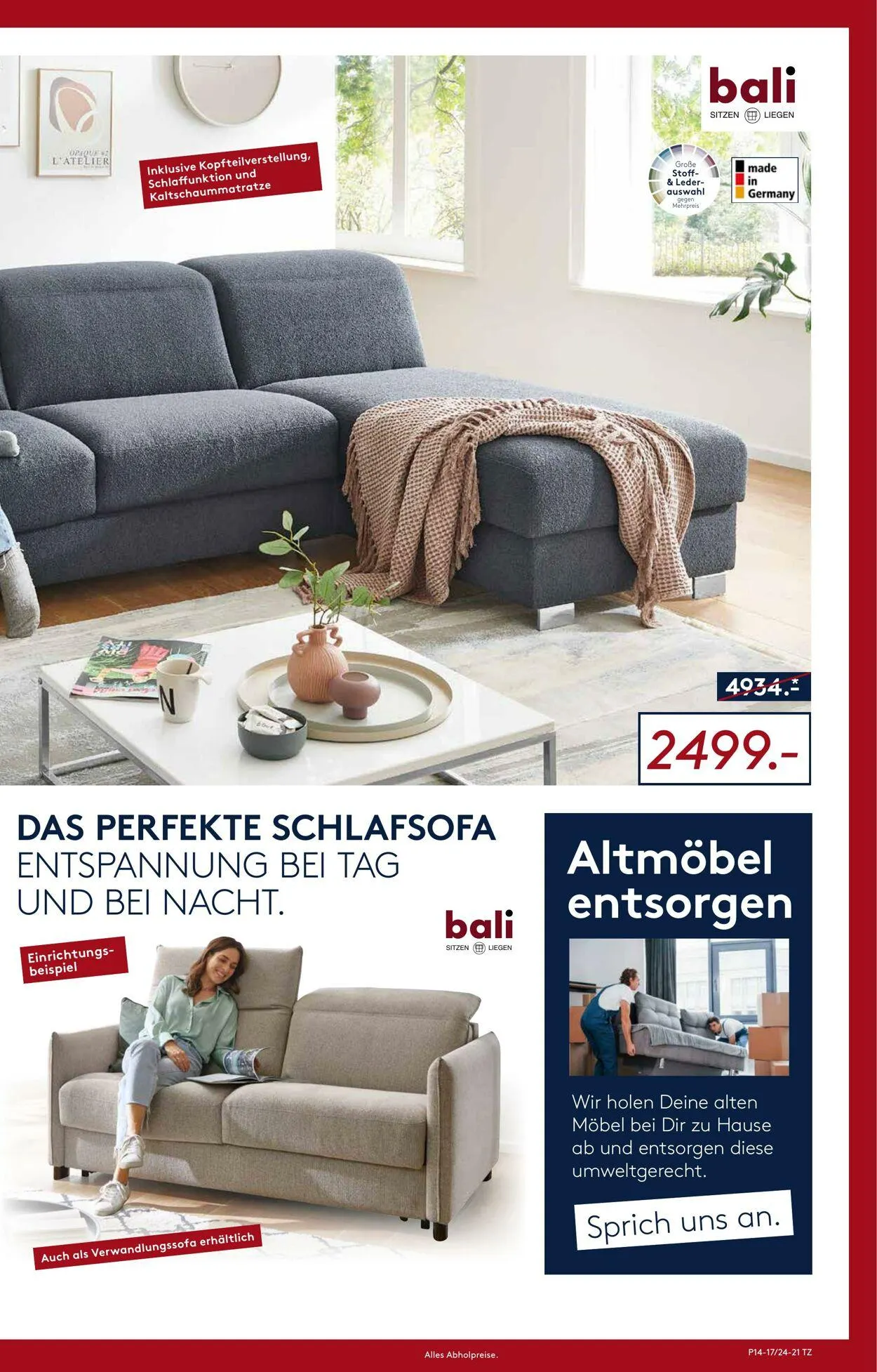 Möbel Rieger Aktueller Prospekt von 19. November bis 3. Dezember 2025 - Prospekt seite 21