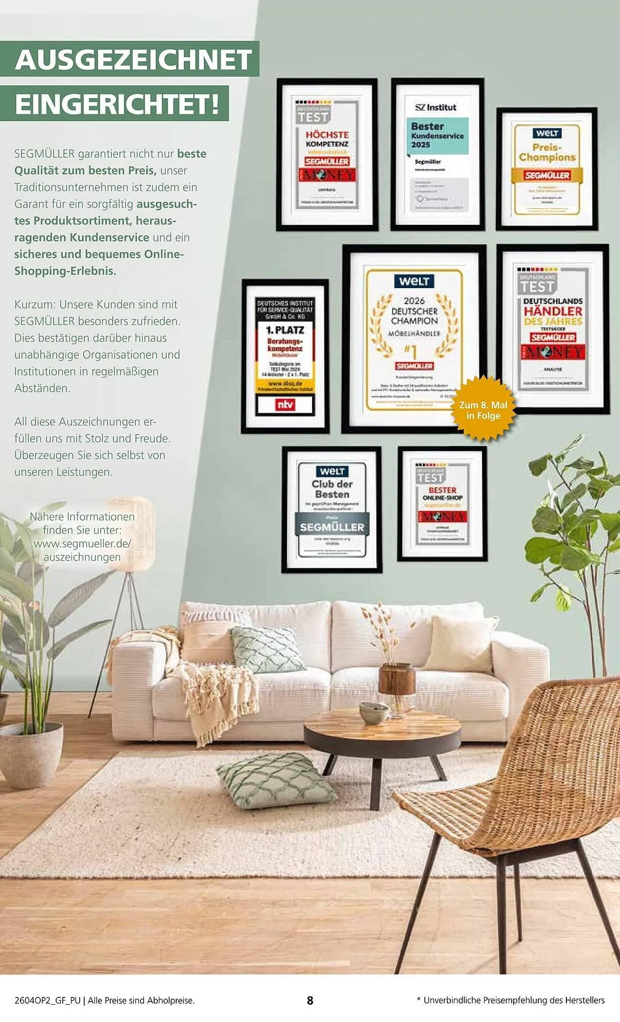 Segmüller Prospekt von 28. März bis 27. Juni 2026 - Prospekt seite 8