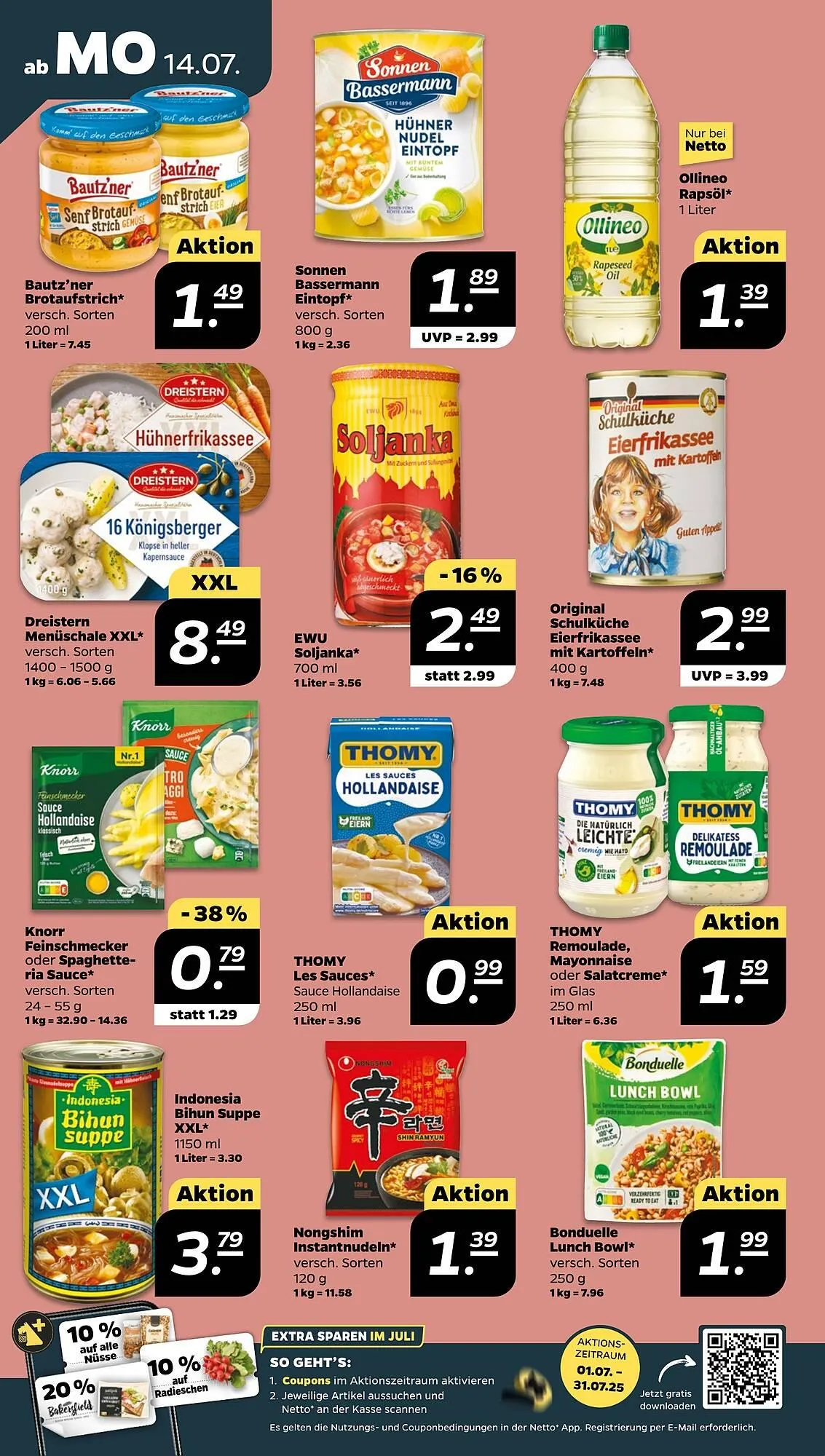 NETTO Prospekt von 14. Juli bis 19. Juli 2025 - Prospekt seite 10
