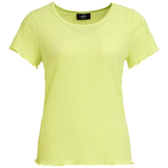 Damen T-Shirt mit Wellenbündchen