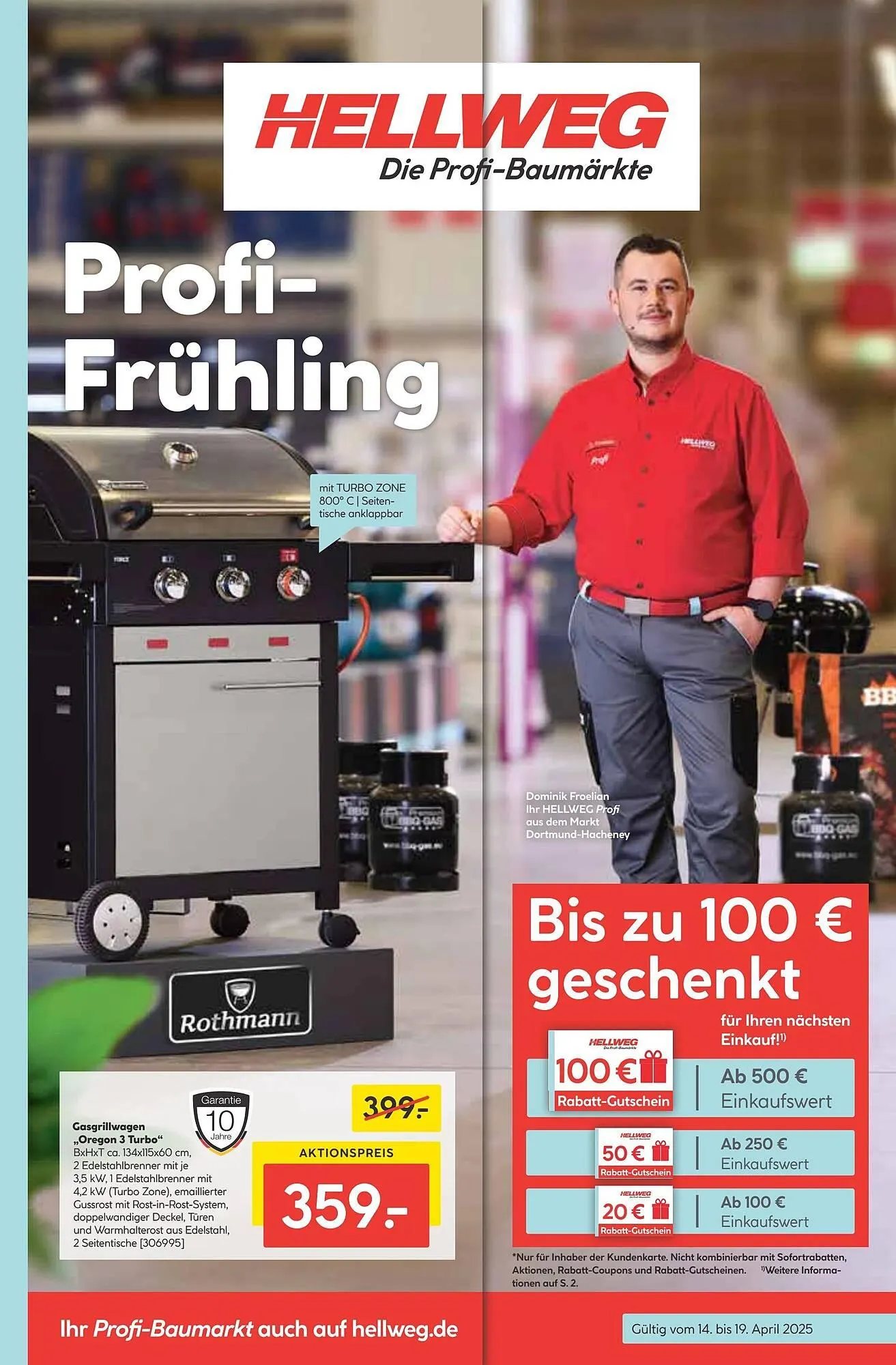 Hellweg Prospekt von 14. April bis 20. April 2025 - Prospekt seite 1