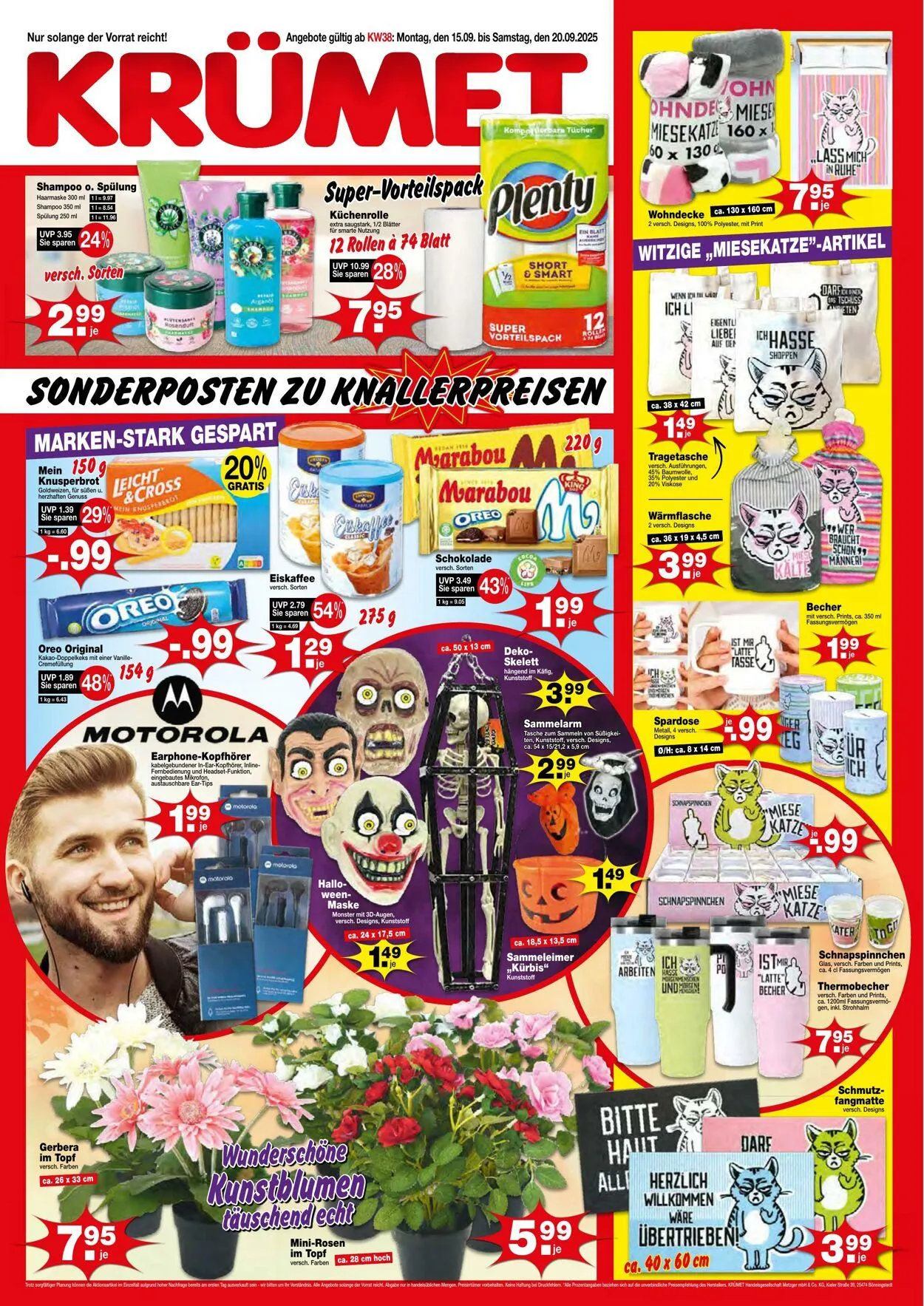 KRÜMET Aktueller Prospekt von 15. September bis 20. September 2025 - Prospekt seite 1