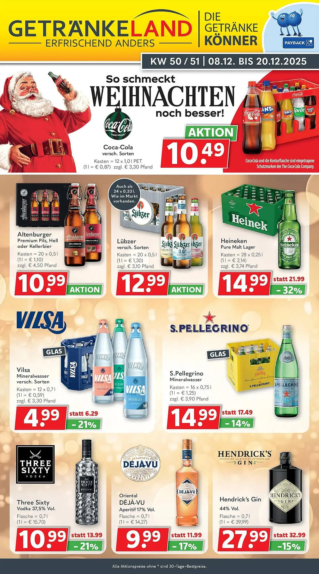 Getränkeland Prospekt von 7. Dezember bis 20. Dezember 2025 - Prospekt seite 1