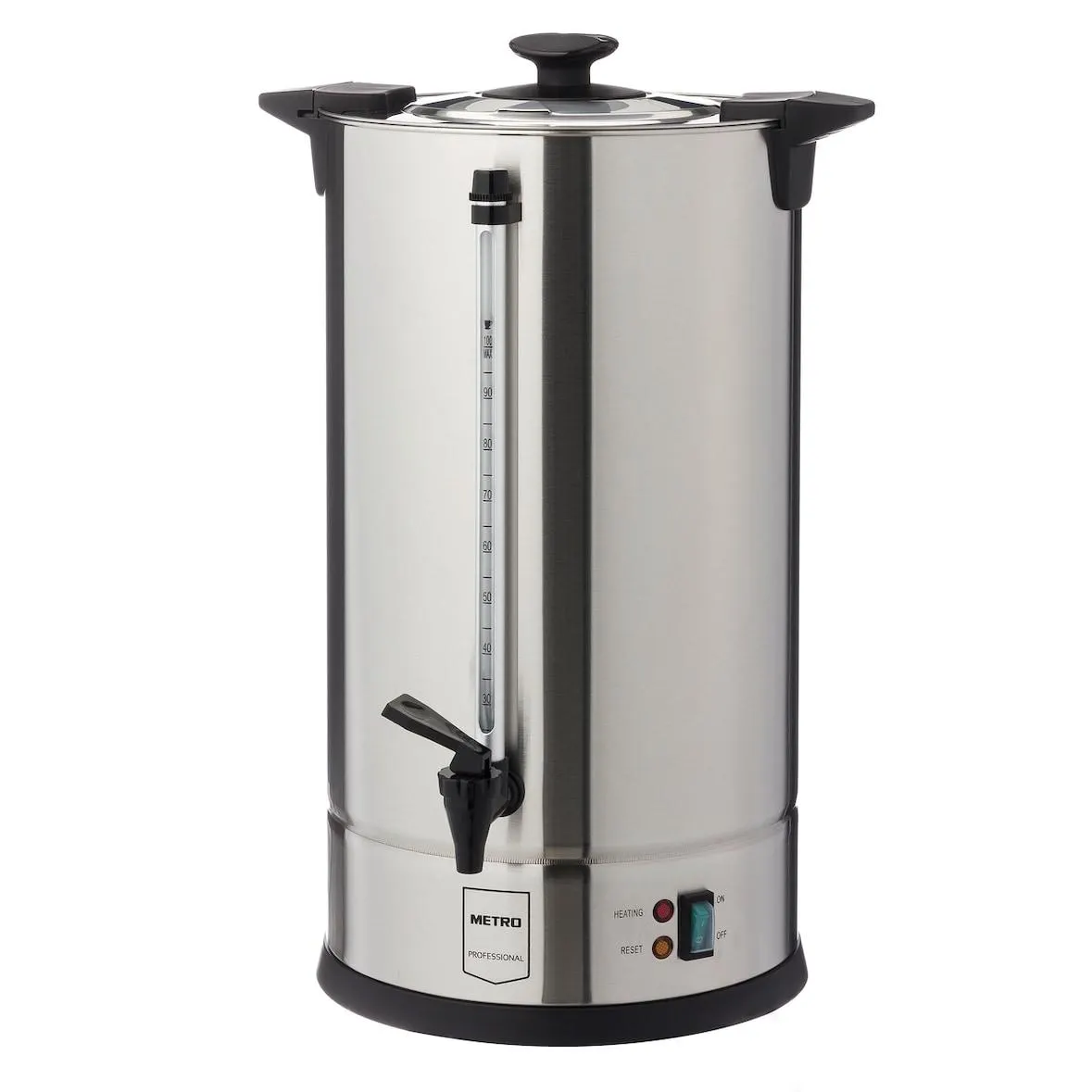 METRO Professional Kaffeemaschine GCM4015, Edelstahl, 15 L, 1650 W, 100 Tassen, mit Wasserstandsanzeige, silber
