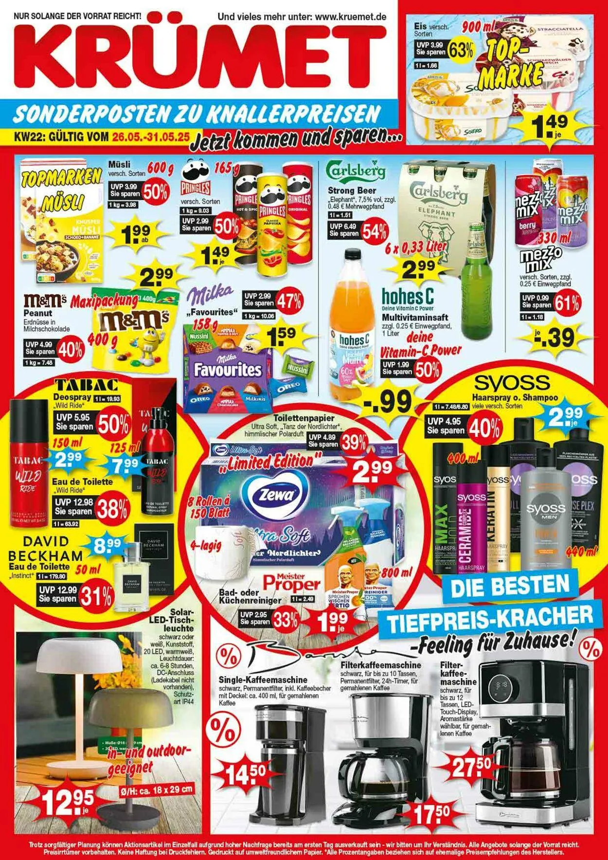 KRÜMET Aktueller Prospekt von 26. Mai bis 31. Mai 2025 - Prospekt seite 1