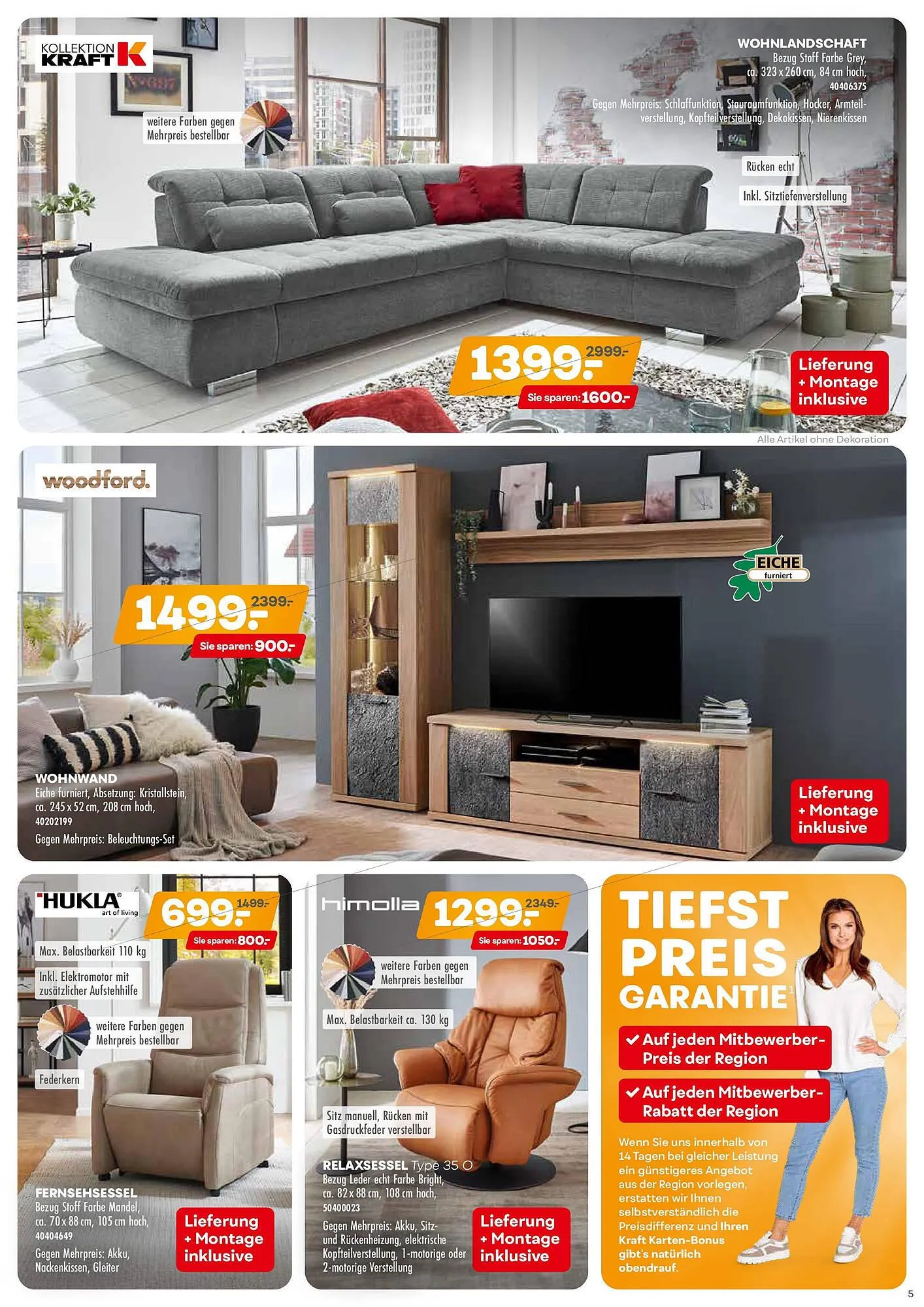 Möbel Kraft Prospekt von 15. April bis 13. Mai 2025 - Prospekt seite 5