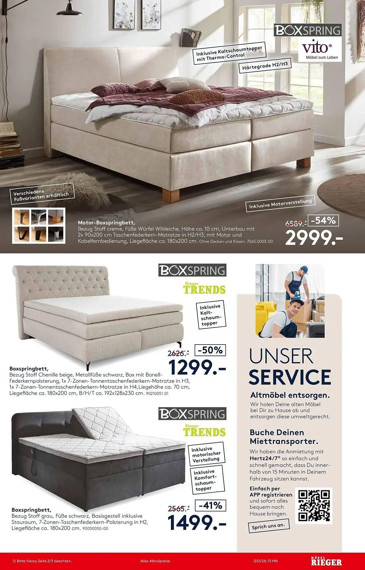 Möbel Rieger Prospekt von 26. März bis 9. April 2026 - Prospekt seite 14