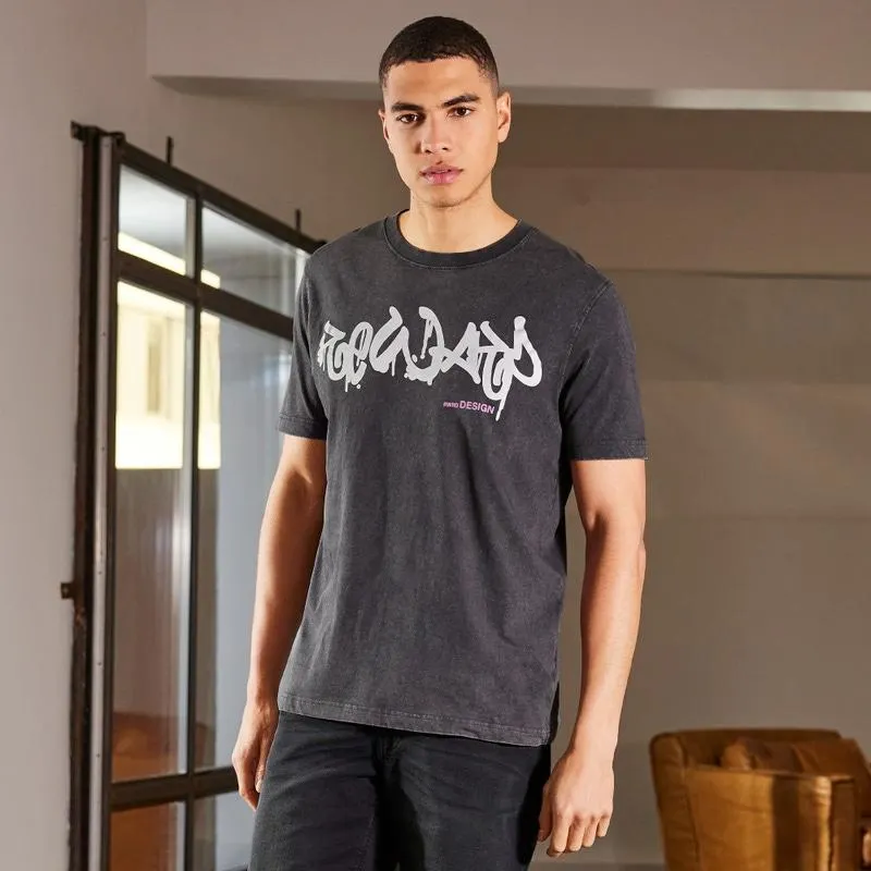 Herren-T-Shirt mit Schriftzug