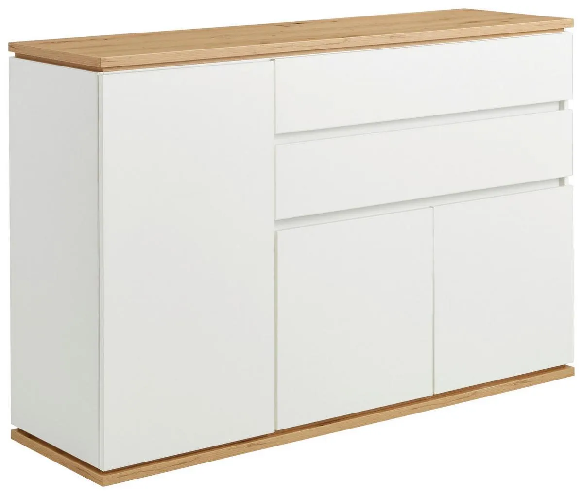 139/93/42 cm in Weiß, Eiche Artisan