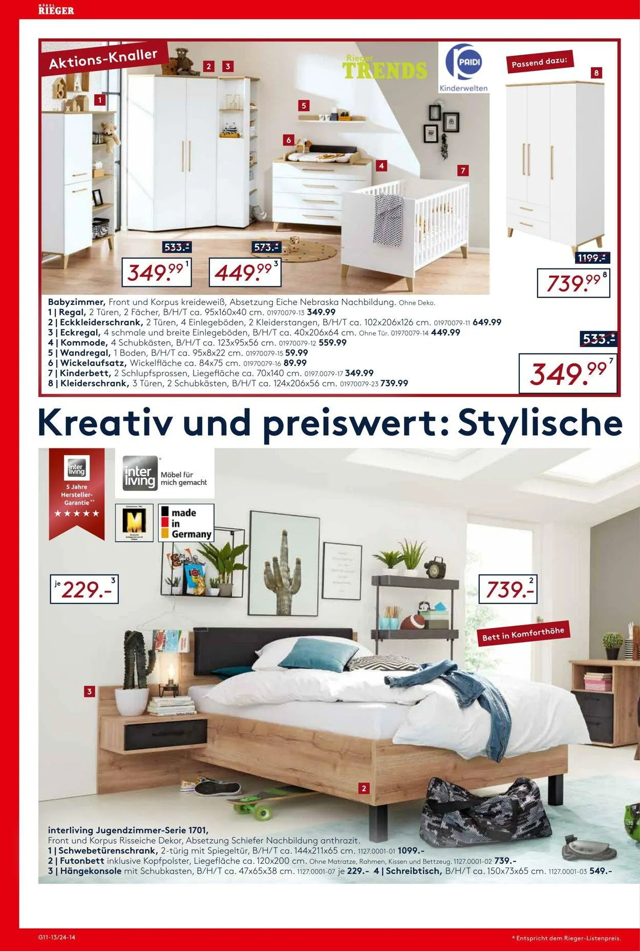 Möbel Rieger Aktueller Prospekt von 24. September bis 8. Oktober 2025 - Prospekt seite 14