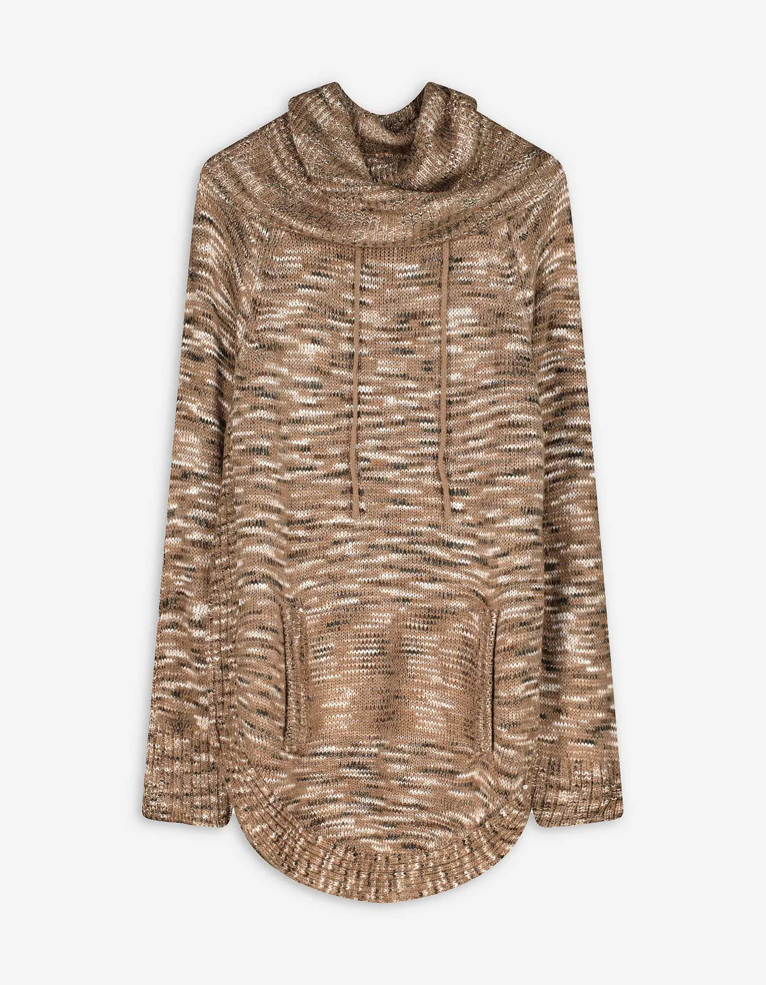 Longpullover - Rollkragen - beige