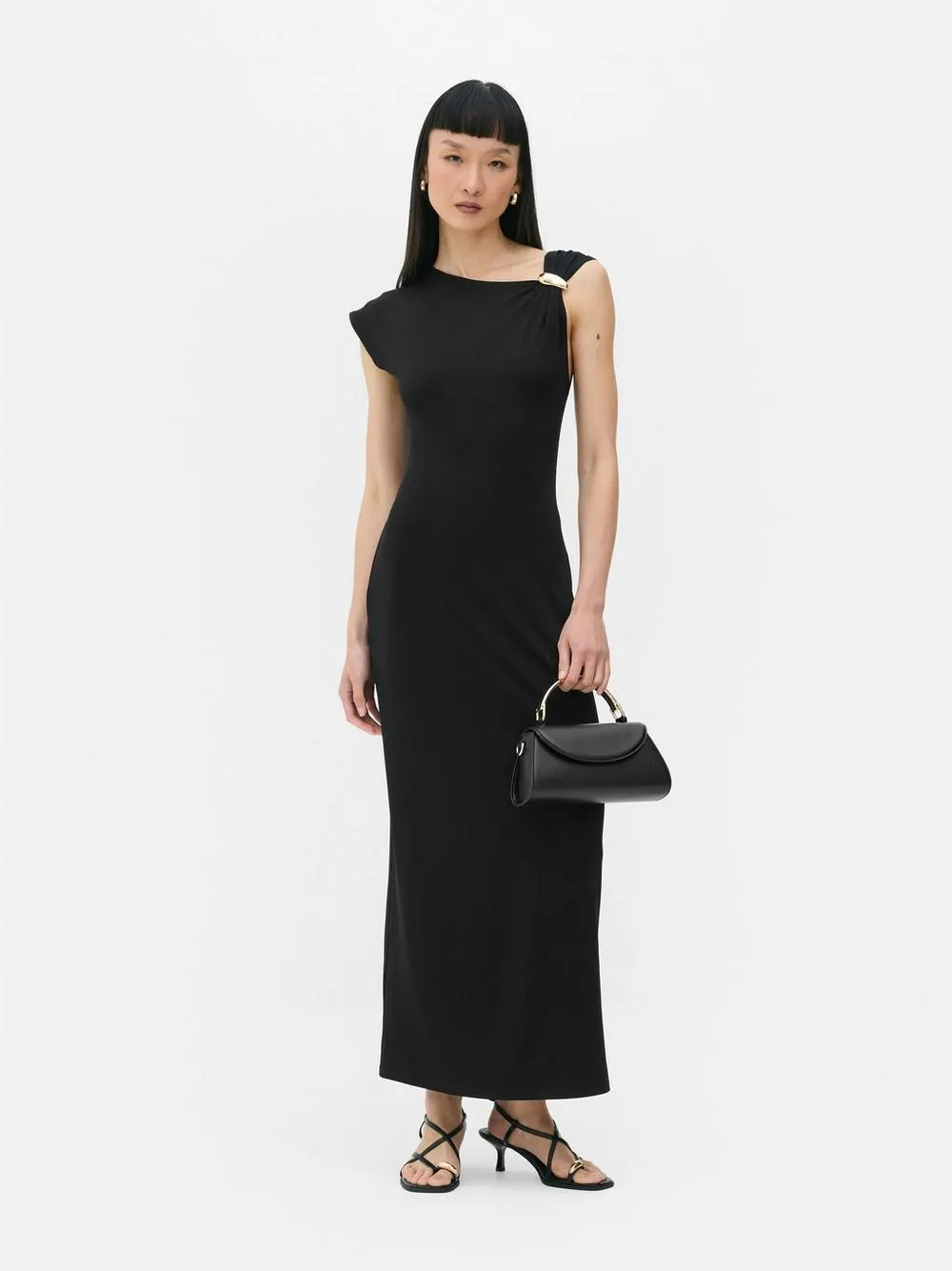 Maxikleid mit Metall-Applikation