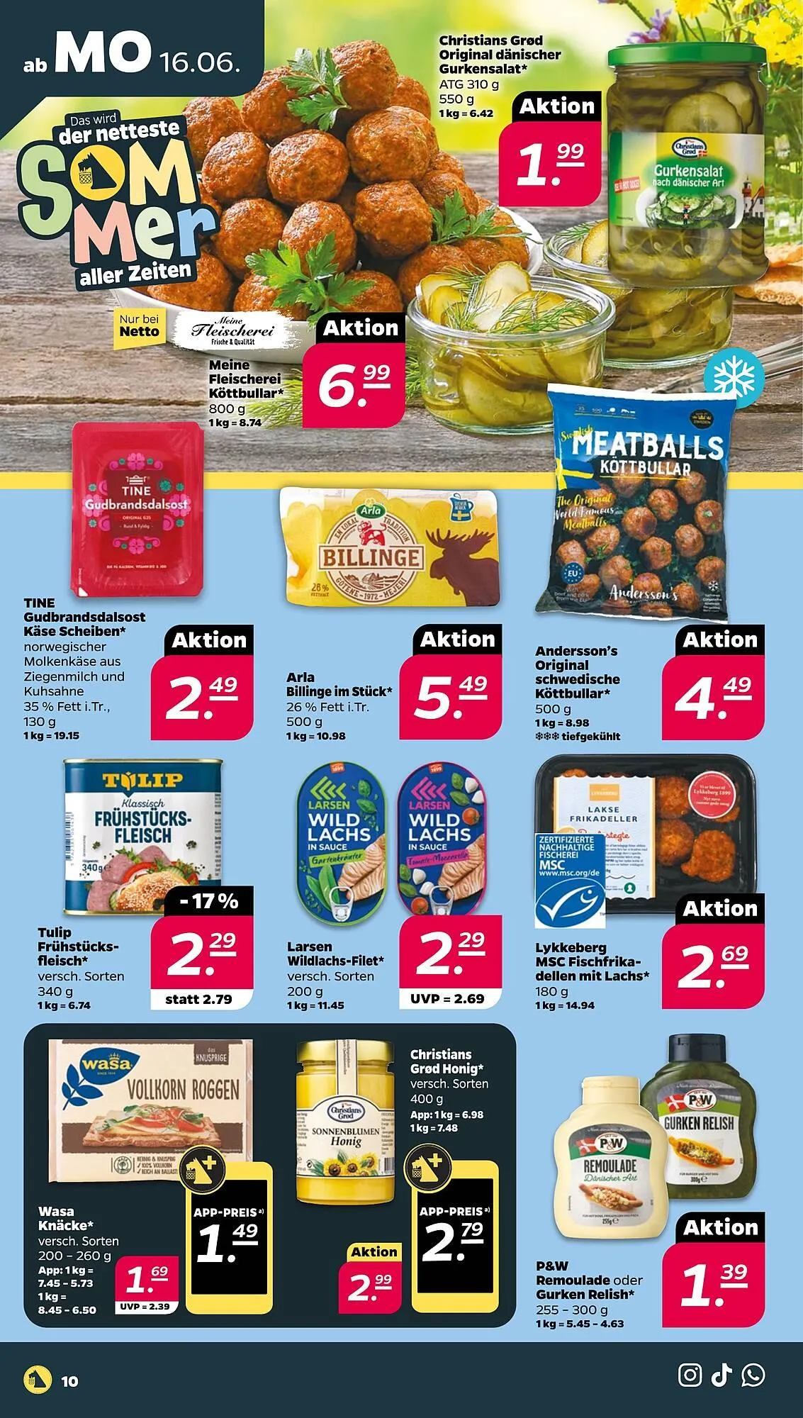 NETTO Prospekt von 16. Juni bis 21. Juni 2025 - Prospekt seite 10