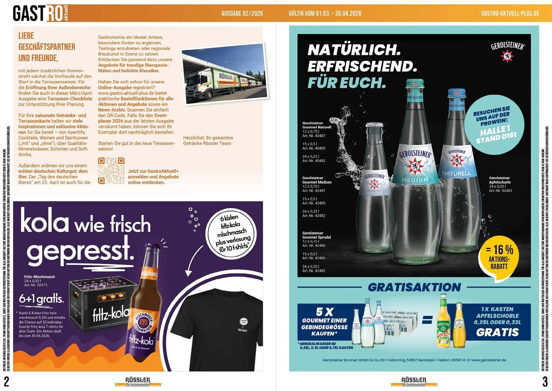 Getränke Rössler Prospekt von 1. März bis 30. April 2026 - Prospekt seite 2