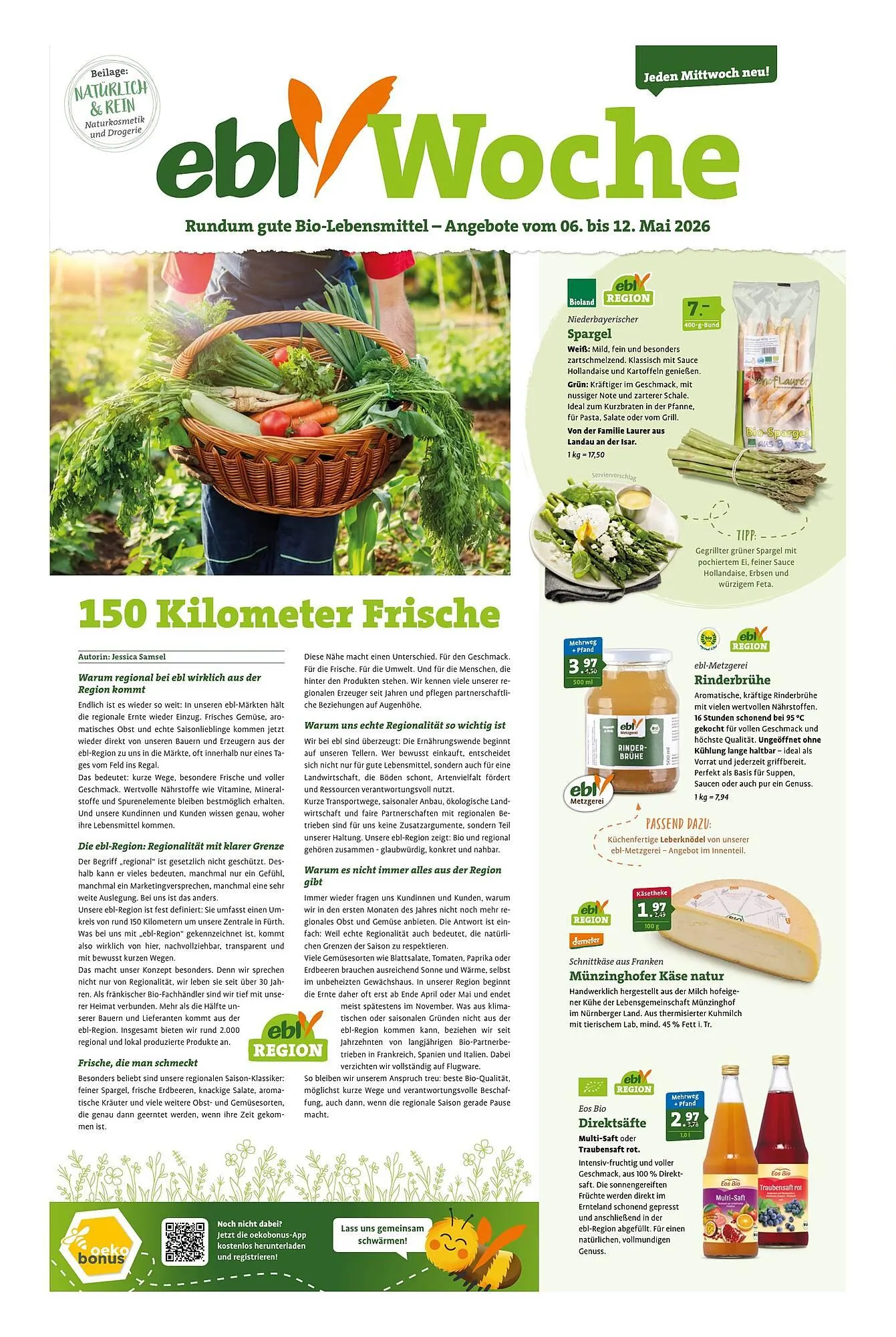 Ebl Naturkost Prospekt von 6. Mai bis 12. Mai 2026 - Prospekt seite 1
