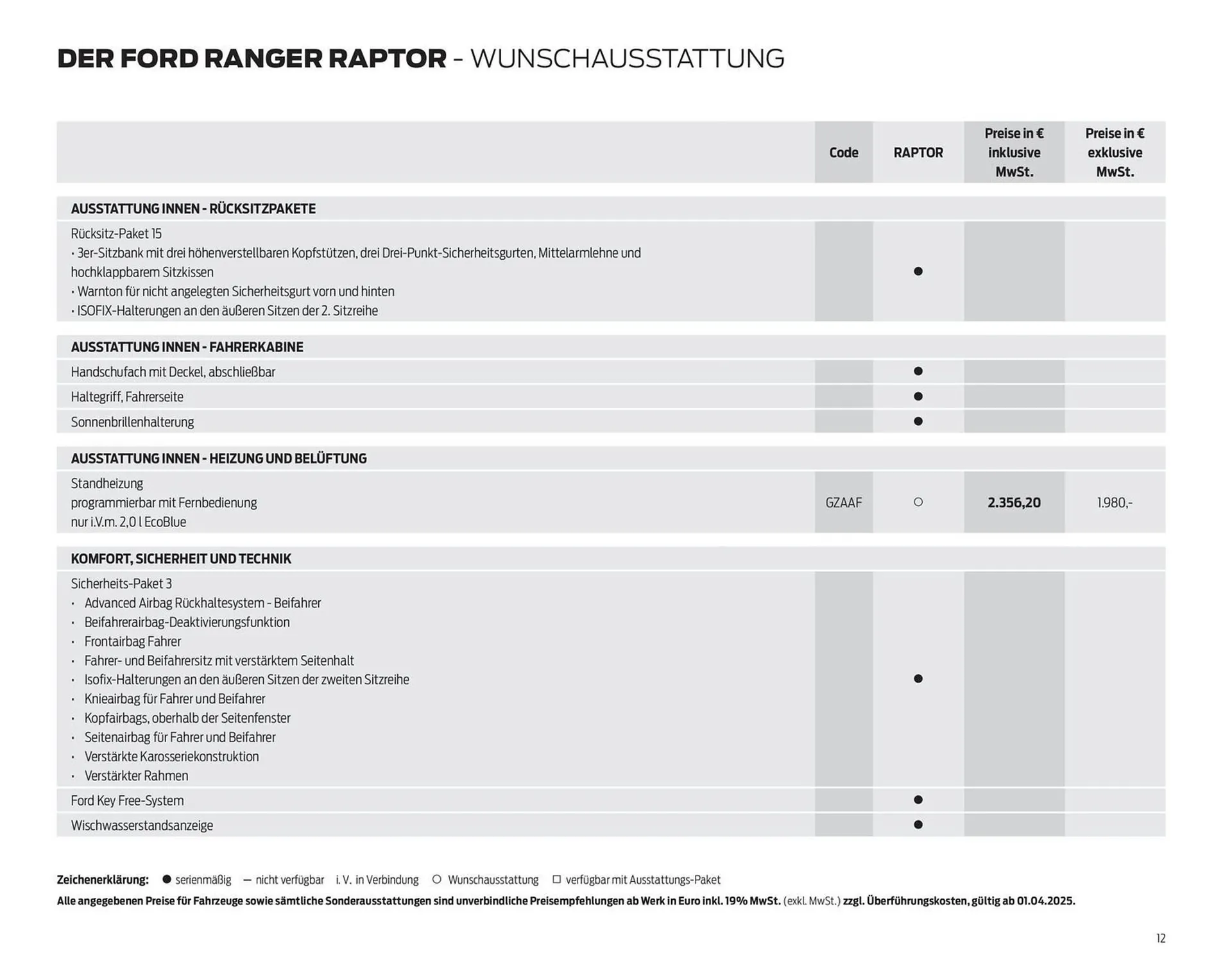 Ford Prospekt von 25. März bis 8. April 2026 - Prospekt seite 12