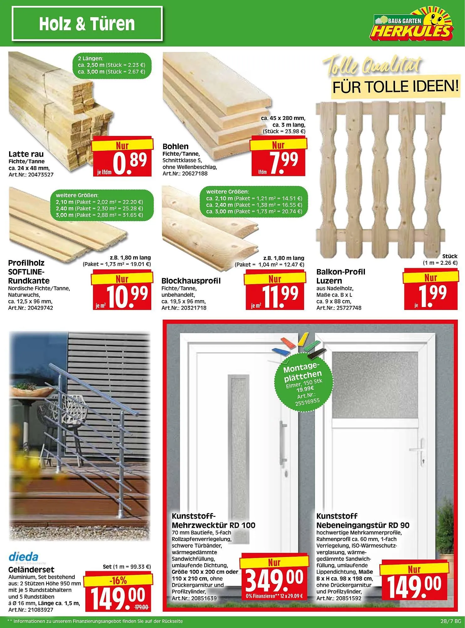 Herkules Baumarkt Prospekt von 7. Juli bis 12. Juli 2025 - Prospekt seite 7