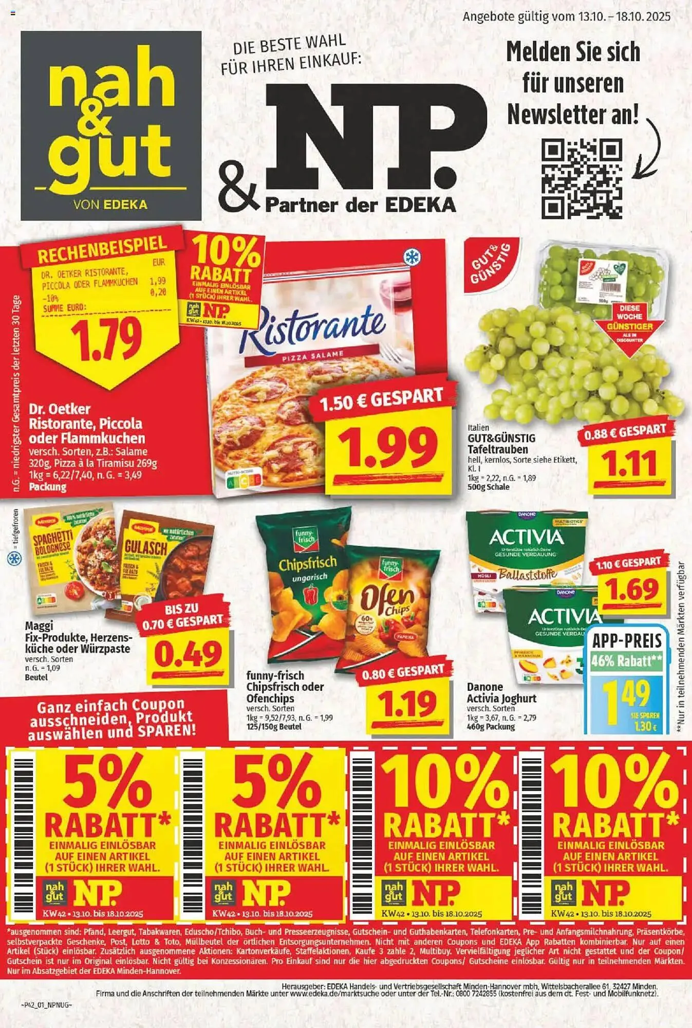 NP Discount Prospekt von 13. Oktober bis 18. Oktober 2025 - Prospekt seite 1