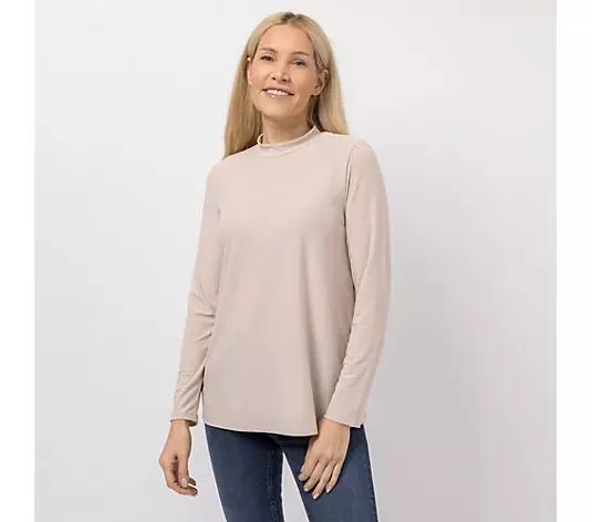 Wählen Sie Ihre Variante: KIM & CO. Shirt, Langarm Deluxe Brazil Knit Stehkragen figurumspielend