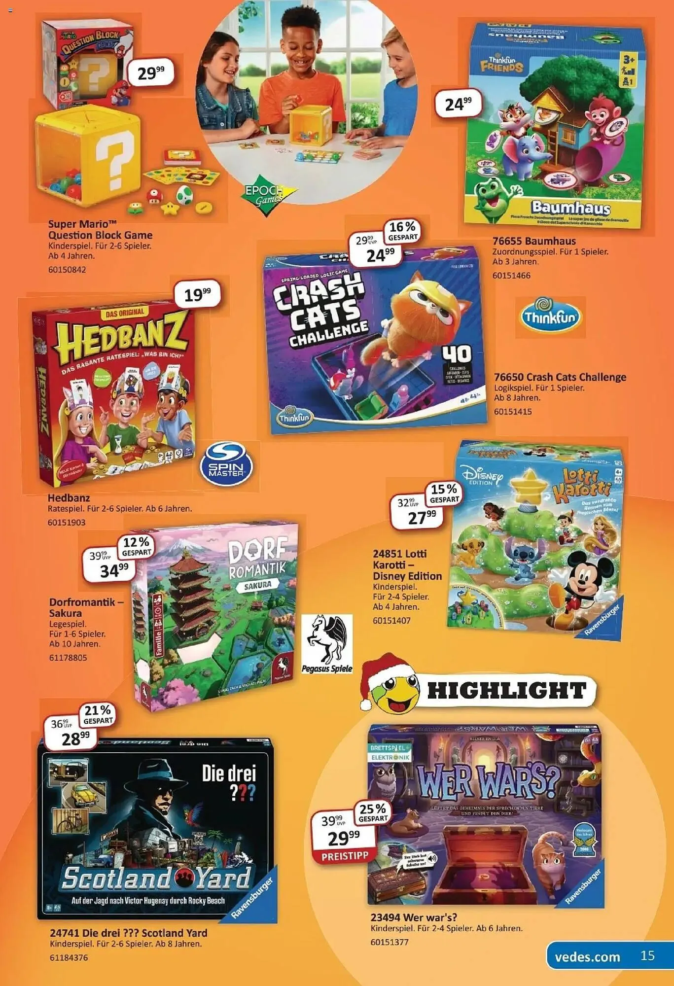 Vedes Prospekt von 19. November bis 6. Dezember 2025 - Prospekt seite 15