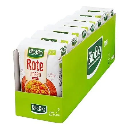BioBio Rote Linsen 500 g, 7er Pack