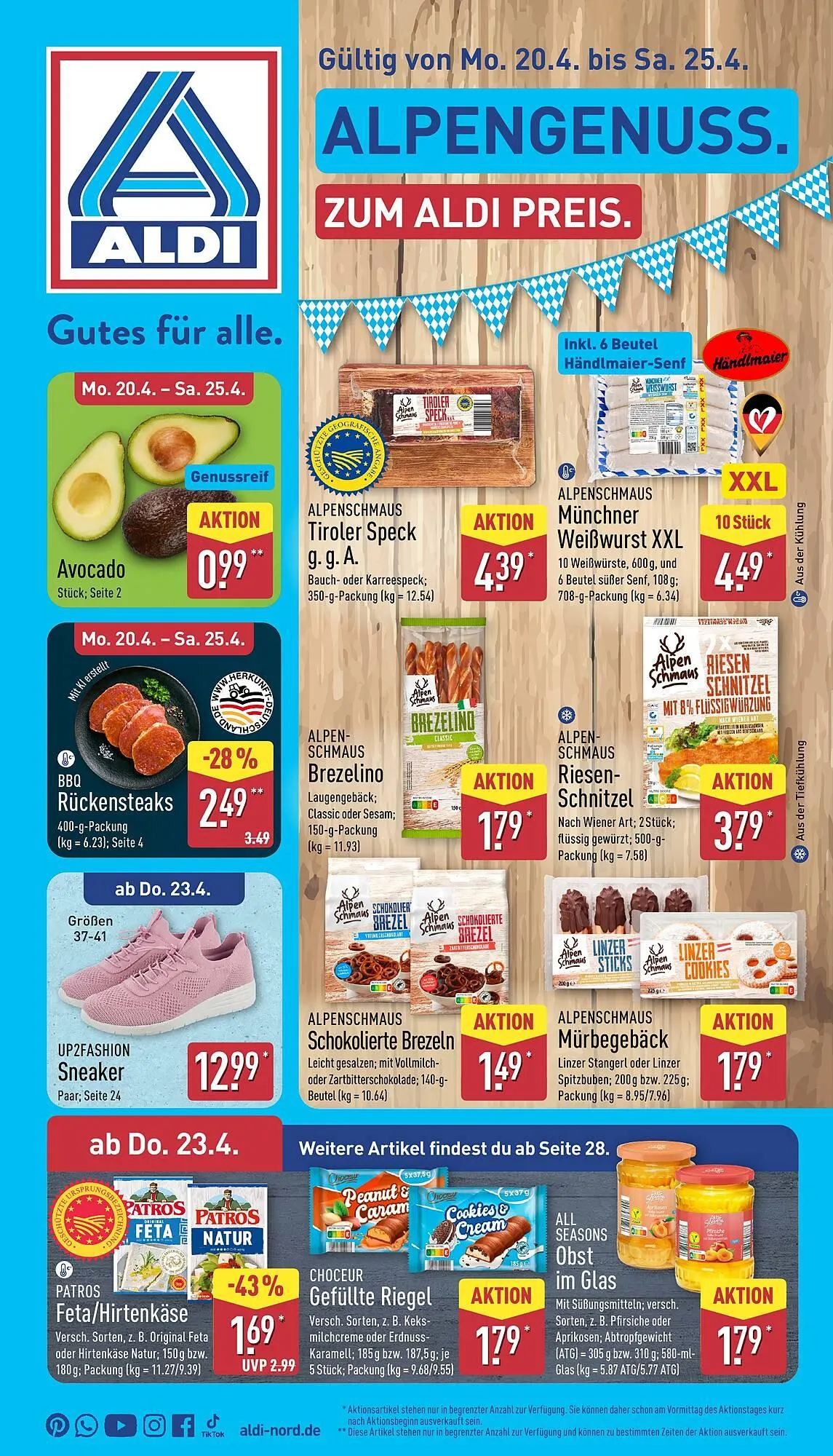Aldi Nord Prospekt von 20. April bis 25. April 2026 - Prospekt seite 1