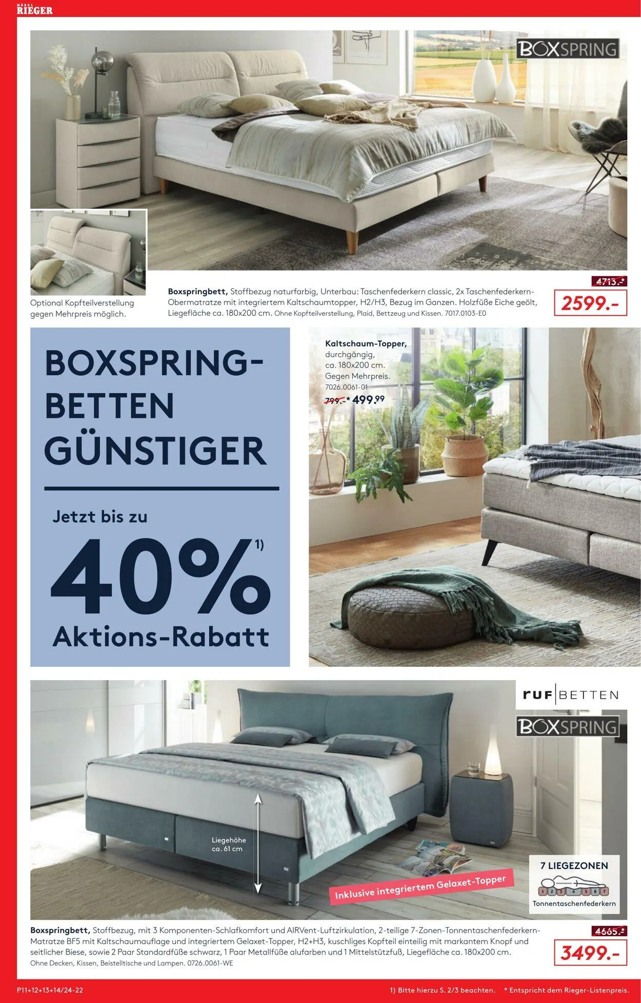 Möbel Rieger Aktueller Prospekt von 8. Oktober bis 22. Oktober 2025 - Prospekt seite 22