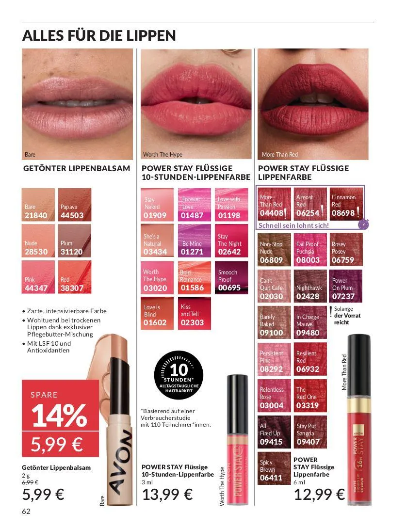 Avon Aktueller Prospekt von 4. Juni bis 18. Juni 2025 - Prospekt seite 62