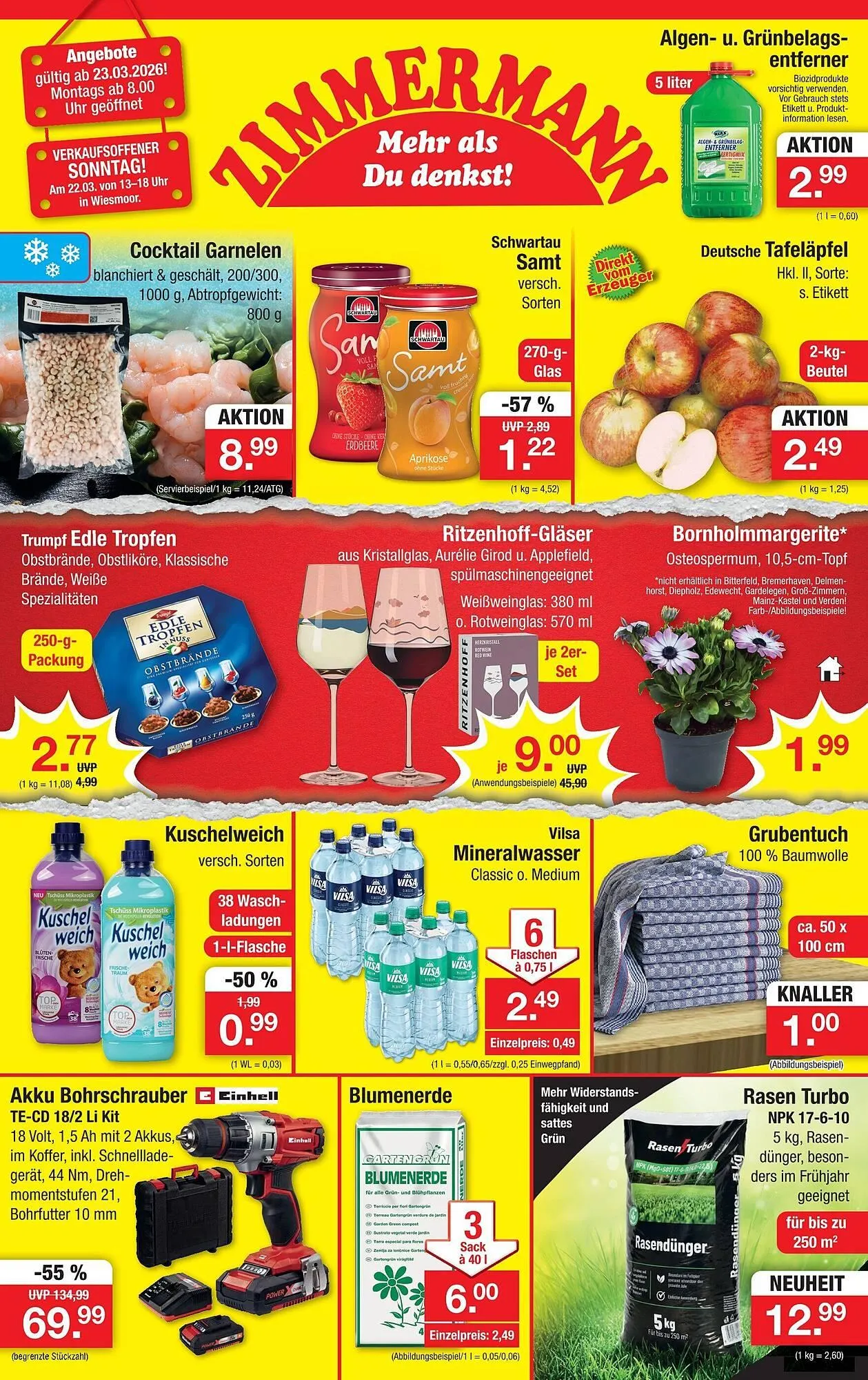 Zimmermann Prospekt von 23. März bis 28. März 2026 - Prospekt seite 1