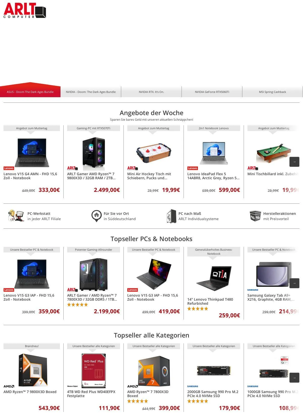ARLT Computer Aktueller Prospekt von 12. Mai bis 18. Mai 2025 - Prospekt seite 1