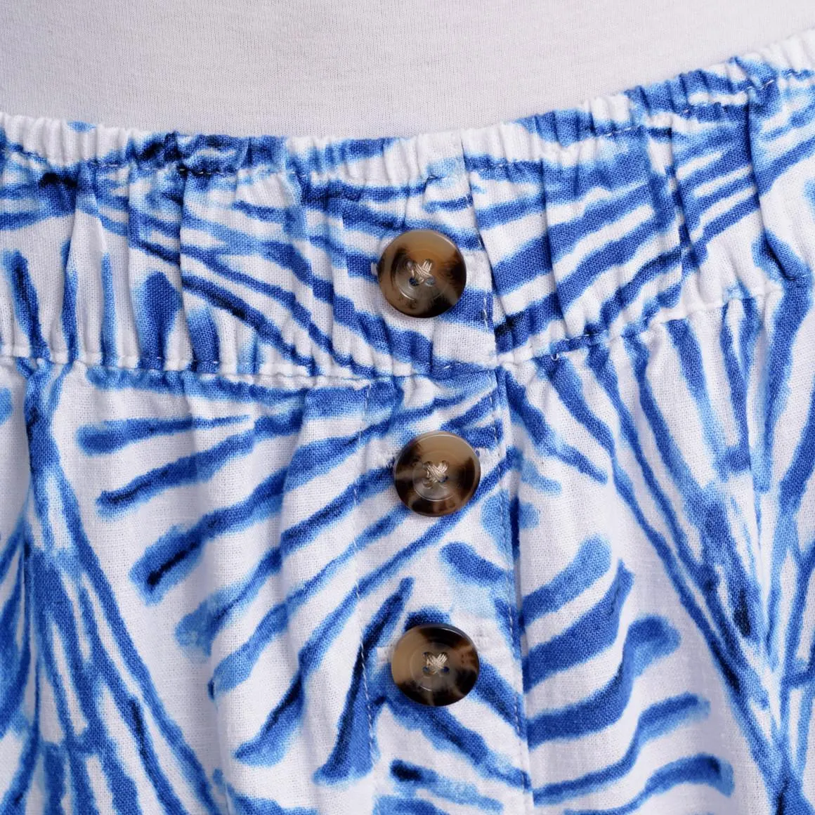 Damen Leinen-Culotte mit Elastikbund