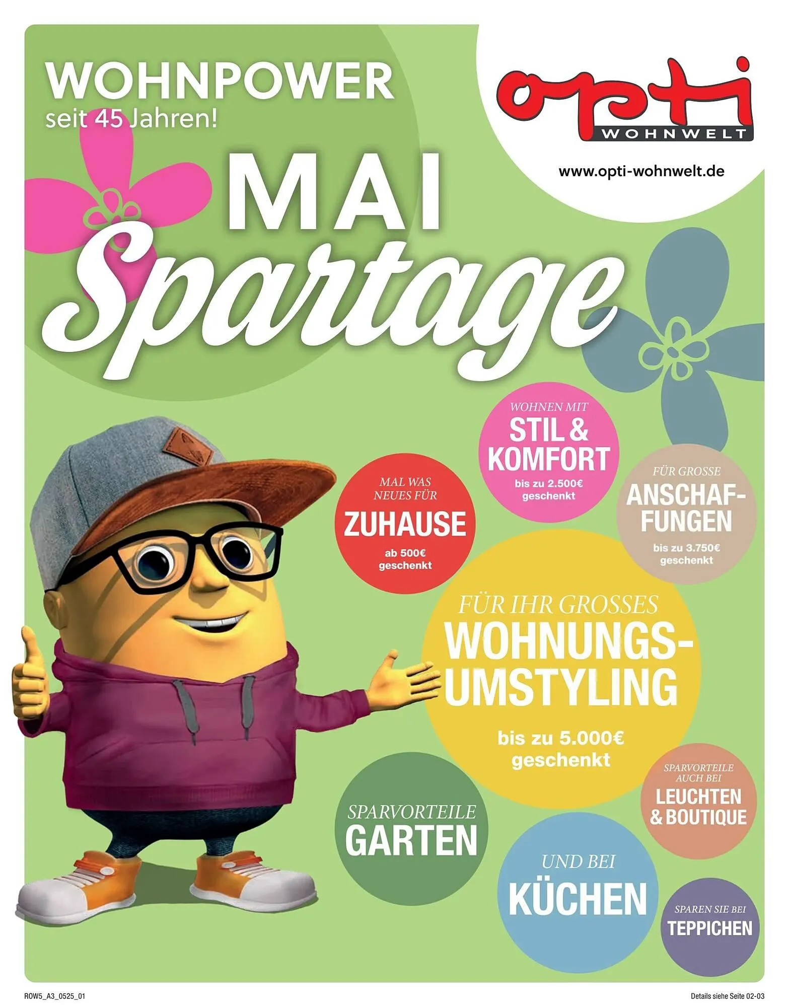 Opti Wohnwelt Prospekt von 24. April bis 11. Mai 2025 - Prospekt seite 1
