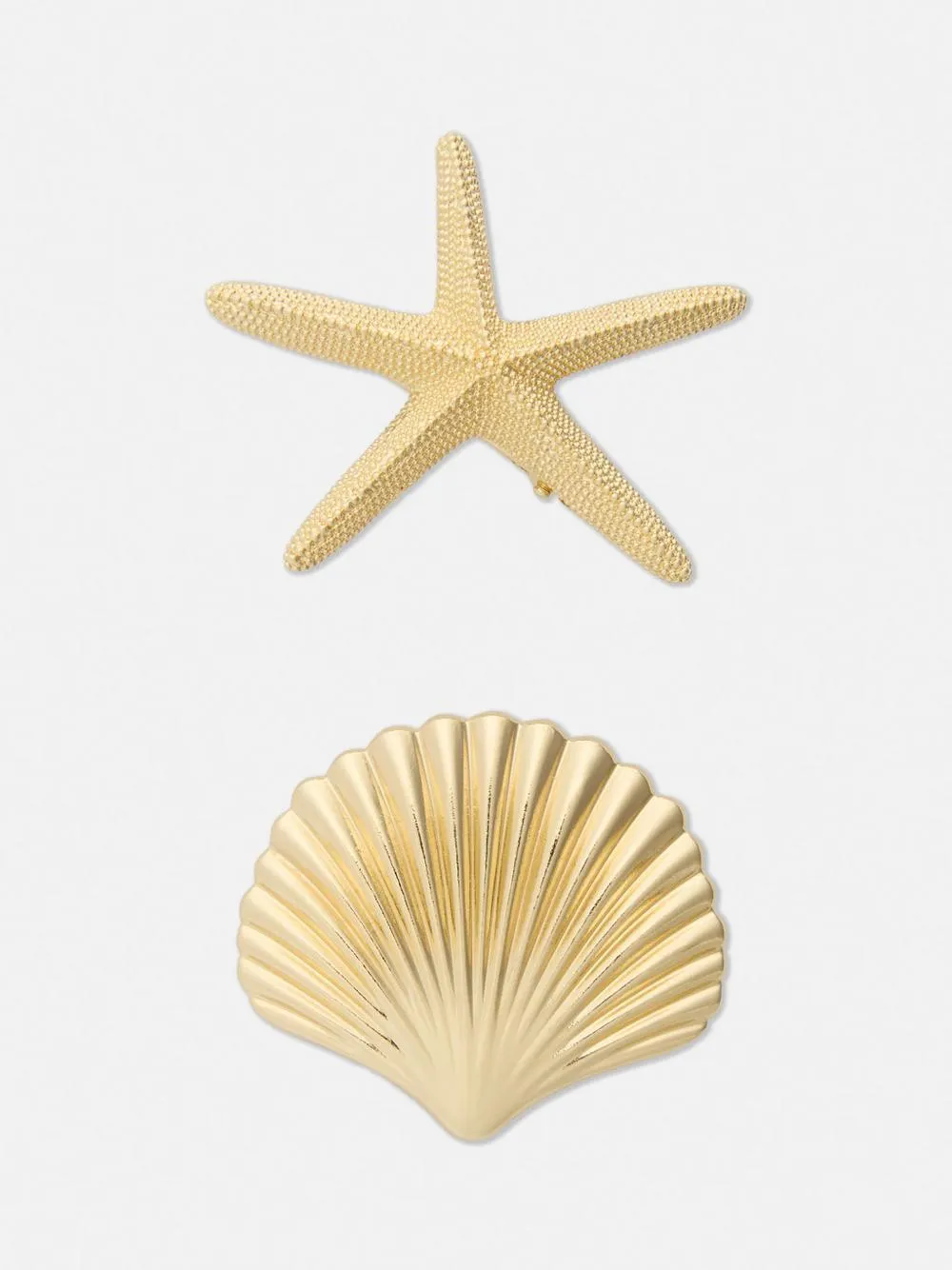 Haarspangen im Seesterne- und Muscheldesign, 2er-Pack